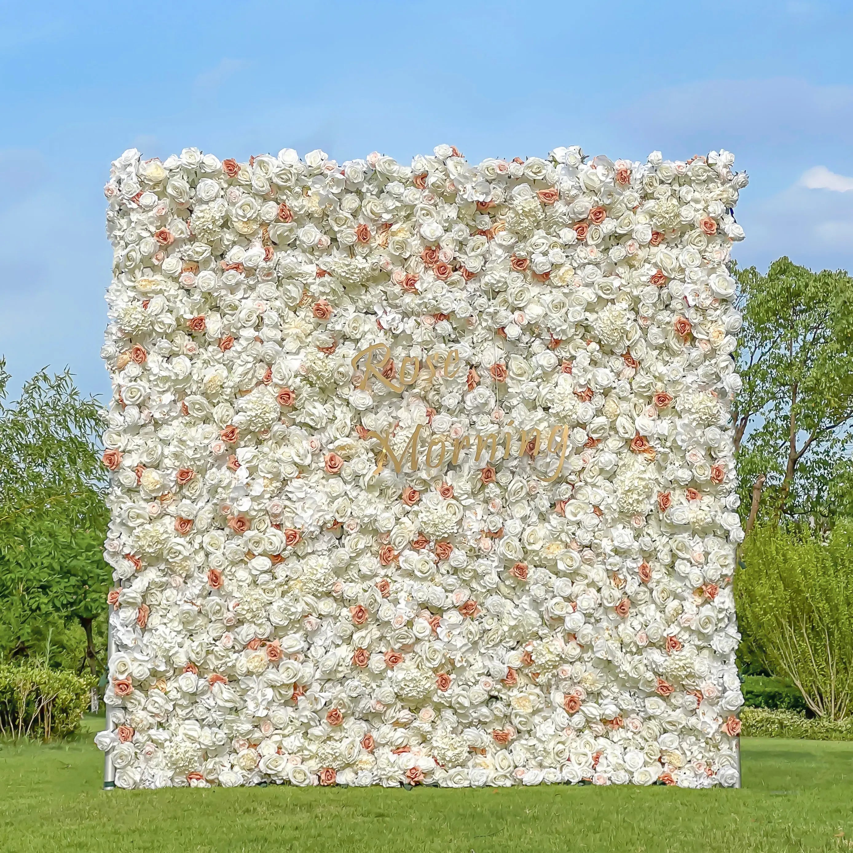 Sabrina:5D Garden Series New Fabric Artificial rolling up curtain flower wall