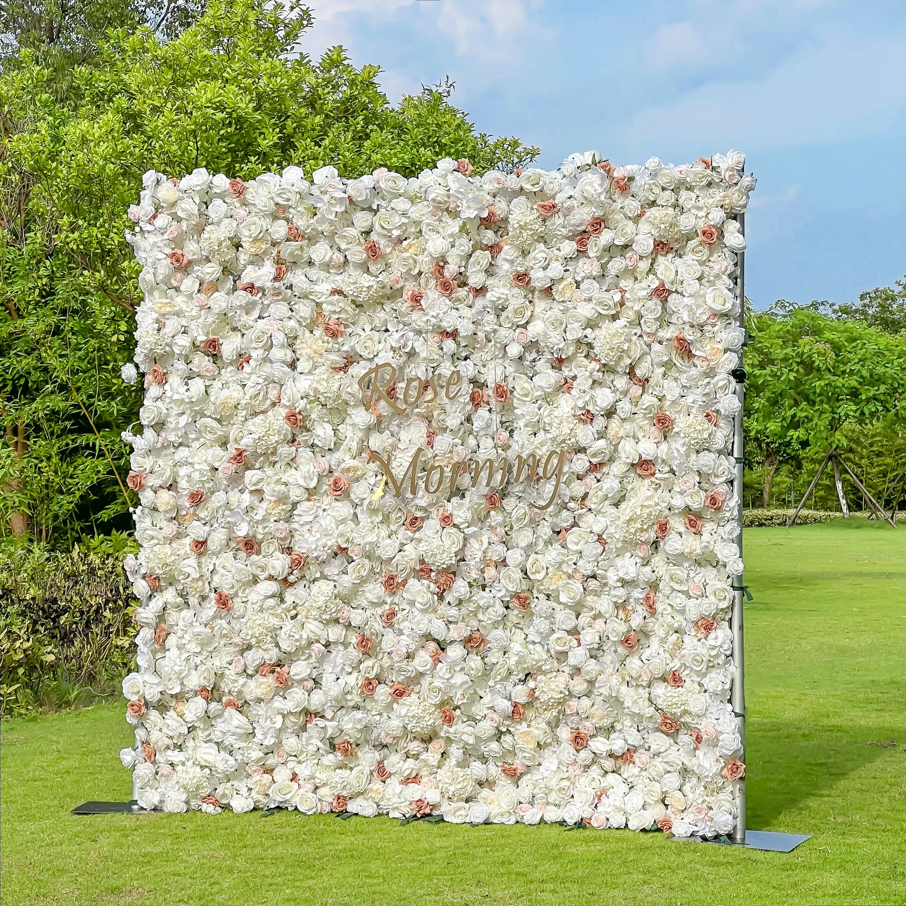 Sabrina:5D Garden Series New Fabric Artificial rolling up curtain flower wall