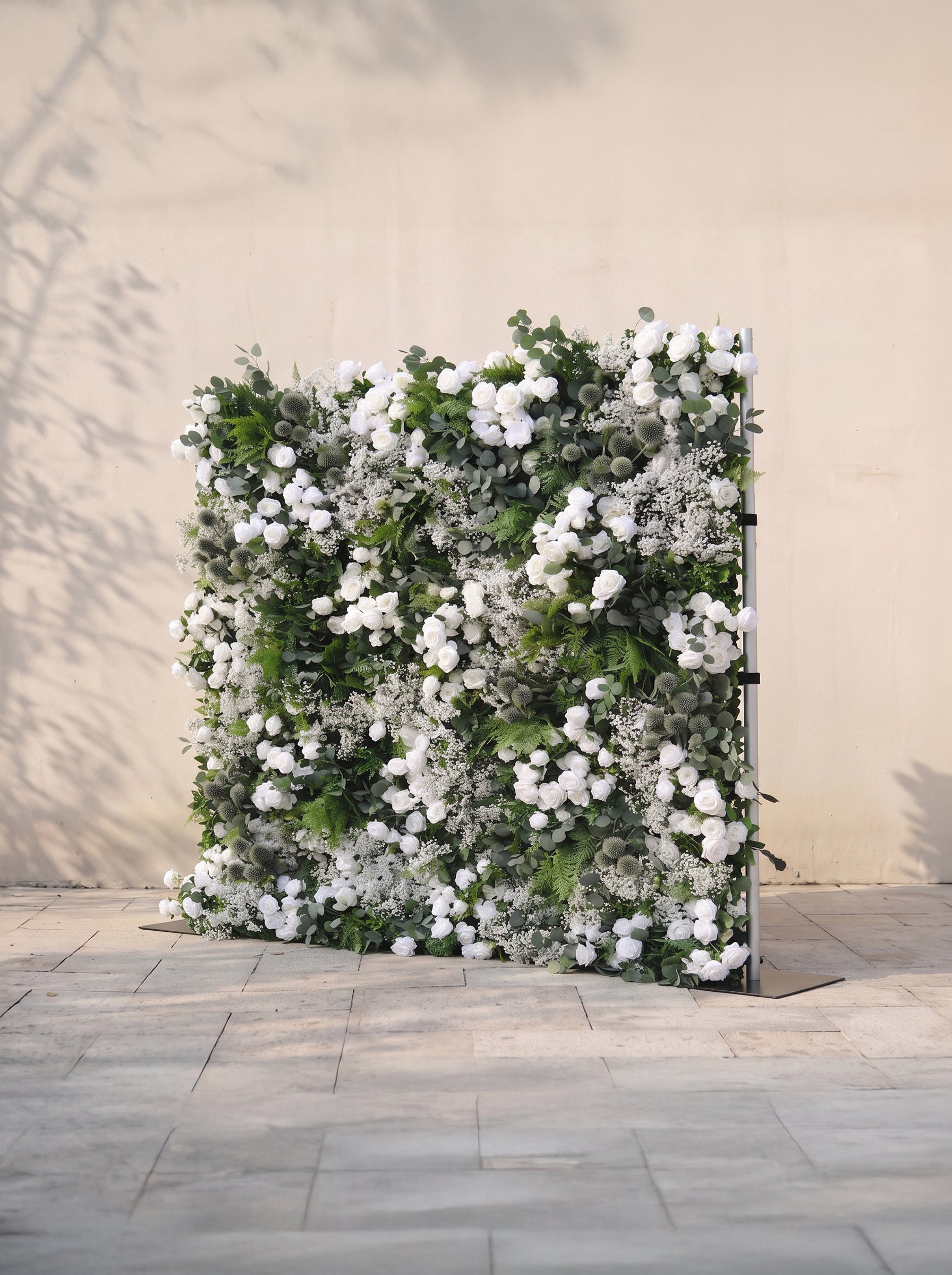 Selsora 5D Fabric Artificial rolling up curtain flower wall — right view