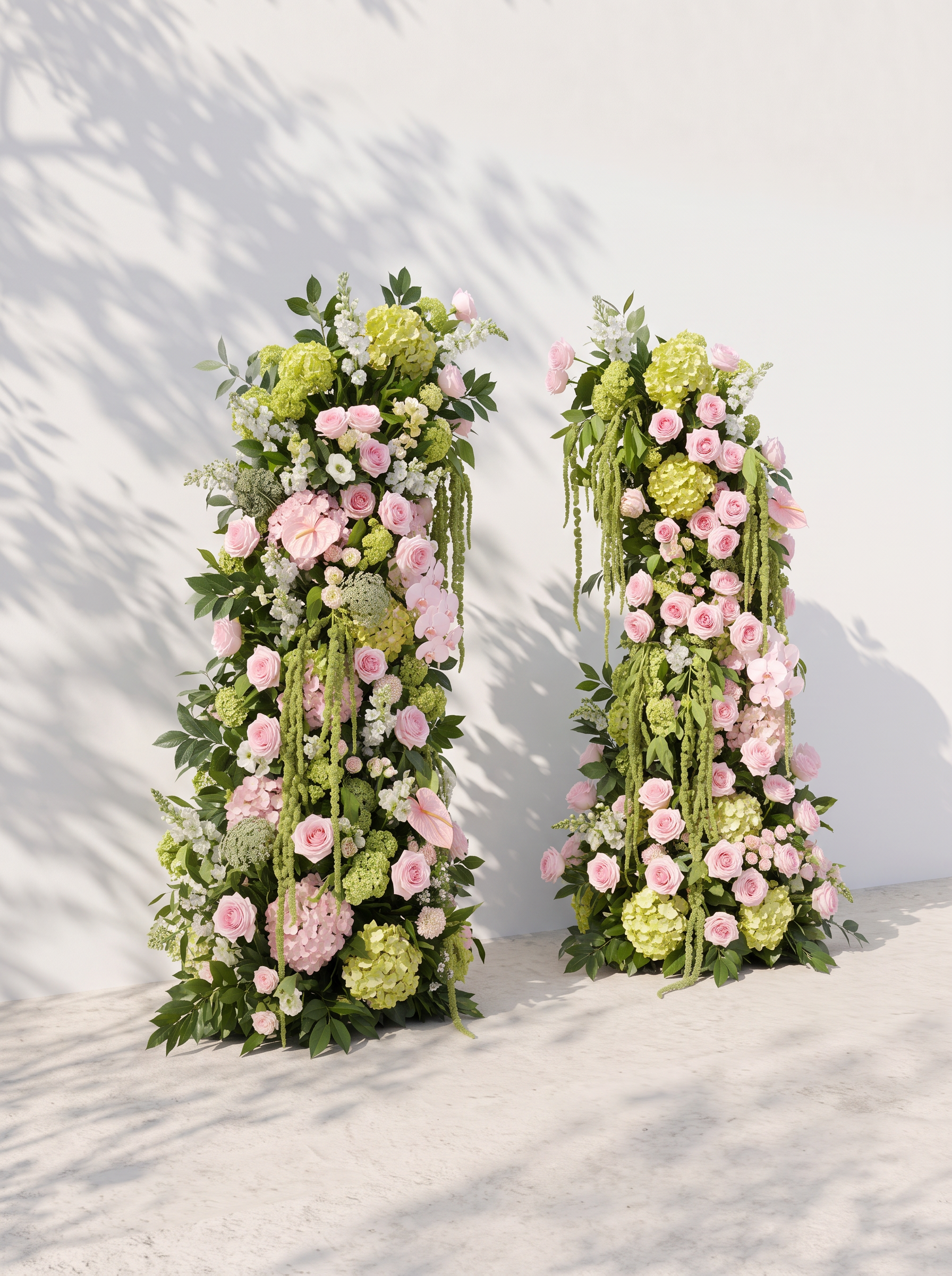 Selyana Luxury Horn Shaped Flower Arch with Frame for Wedding Party Event Backdrop Decoration — left view