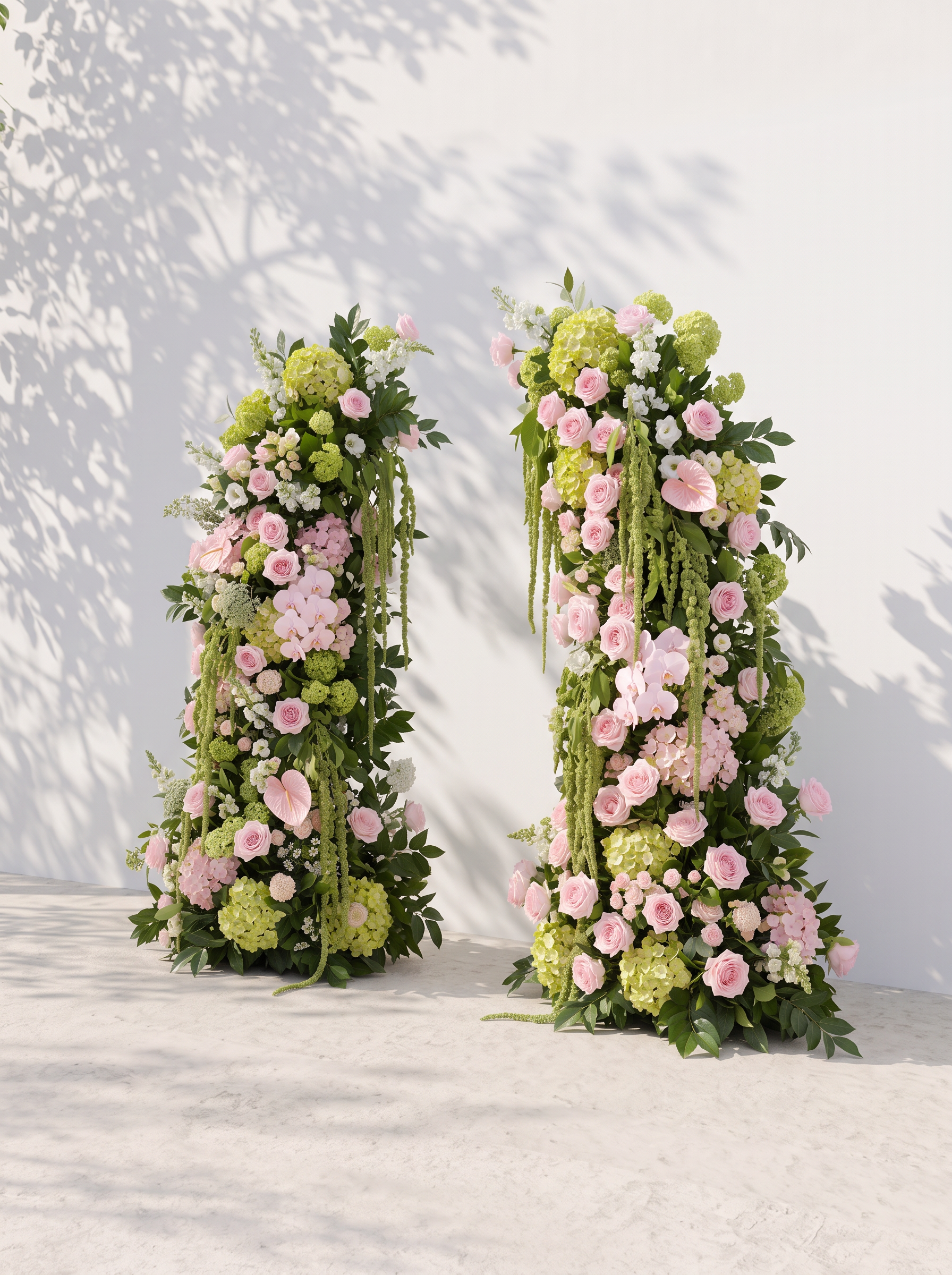 Selyana Luxury Horn Shaped Flower Arch with Frame for Wedding Party Event Backdrop Decoration — right view