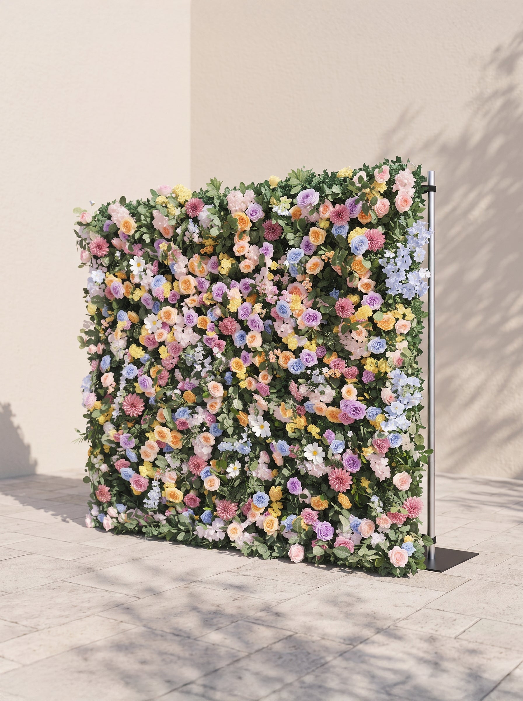 Sirenella 5D Fabric Artificial rolling up curtain flower wall — right view
