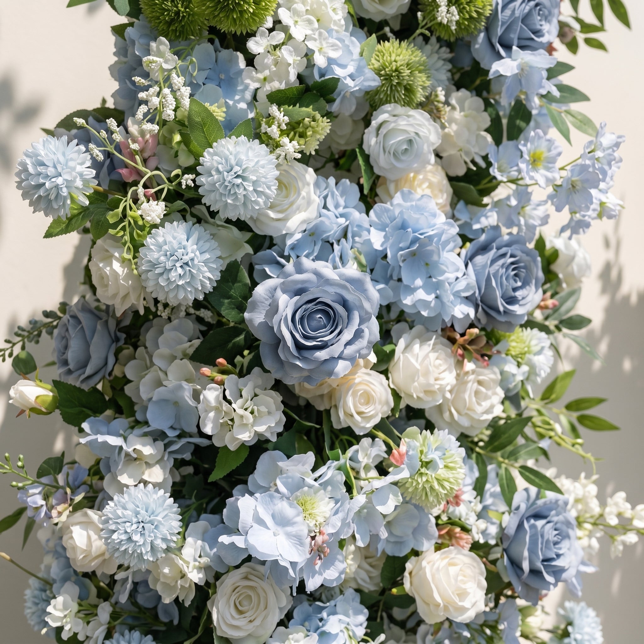 Sirenette: Classic Popular Blue Roses Flower Arch with Greenery for Weddings&Event Decor Including Frame sirenette detail 3