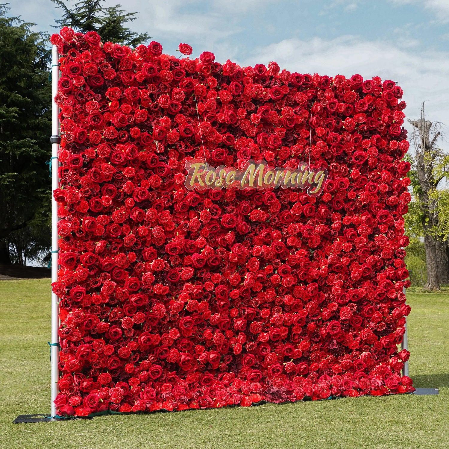 Stacie:5D Garden Series New Fabric Artificial rolling up curtain flower wall