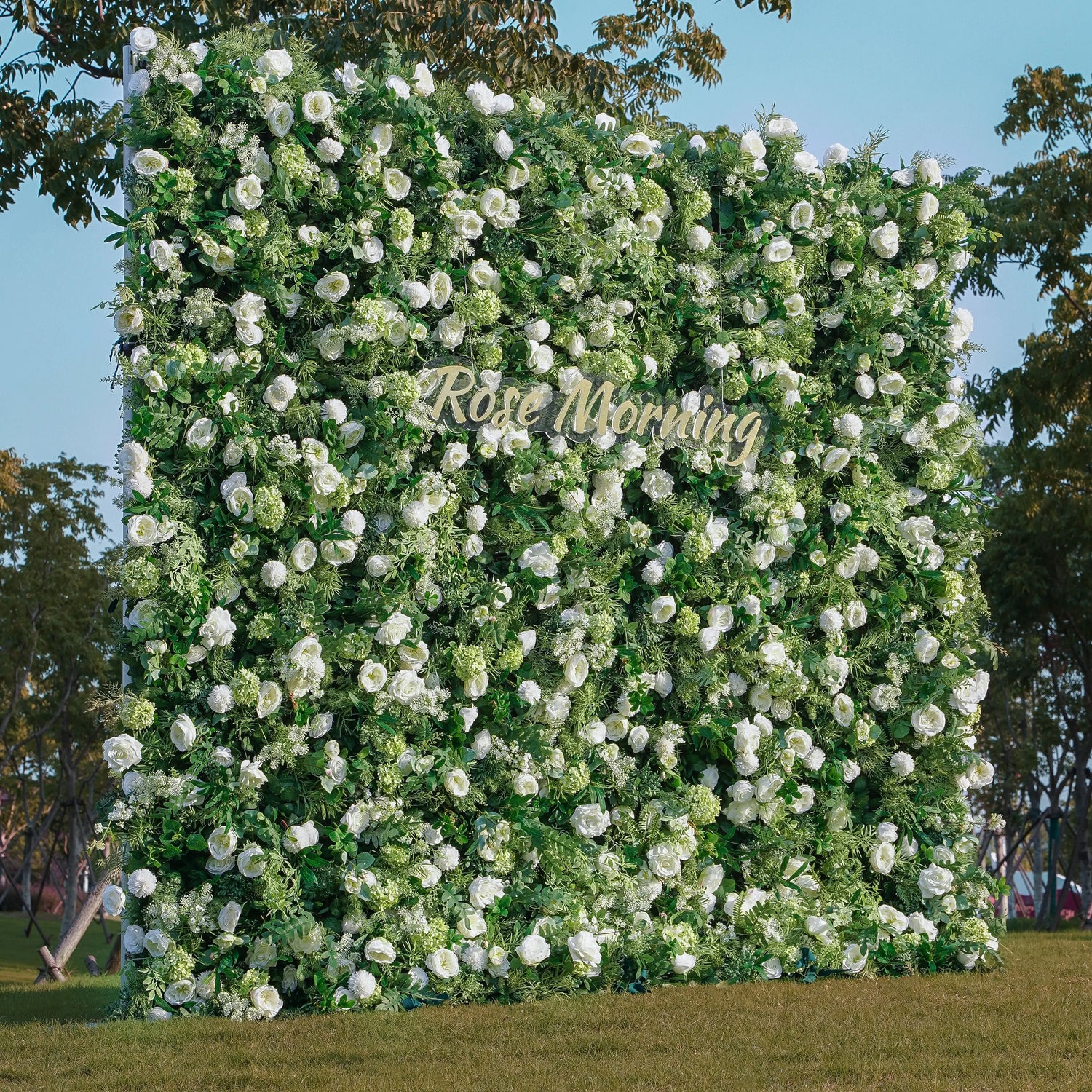 Summer:5D Garden Series New Fabric Artificial rolling up curtain flower wall