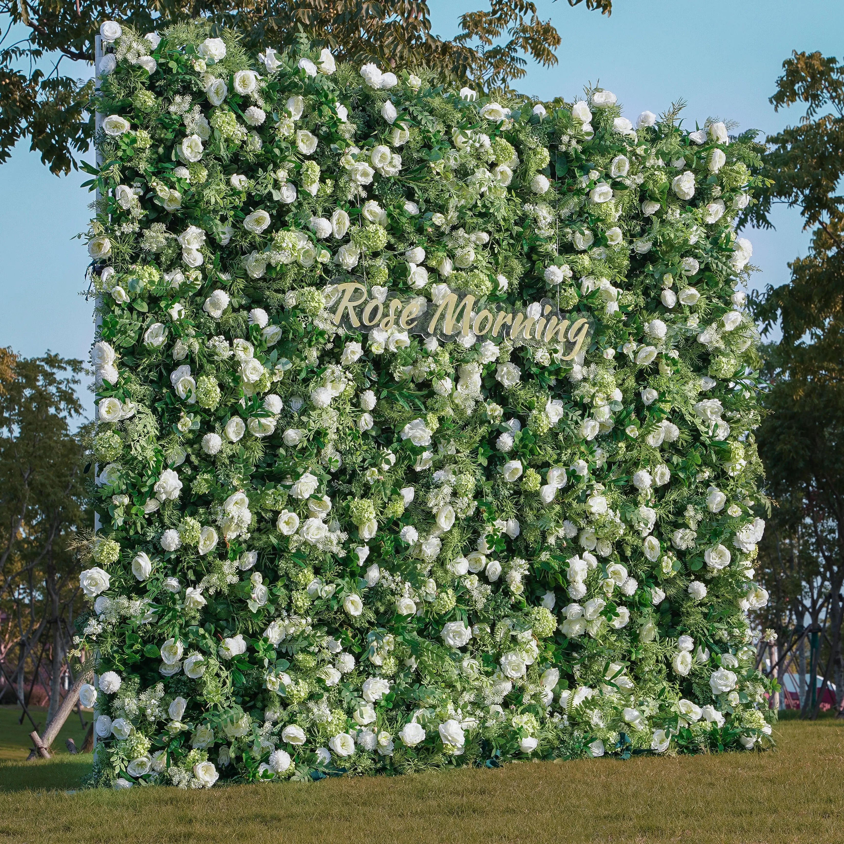 Summer:5D Garden Series New Fabric Artificial rolling up curtain flower wall