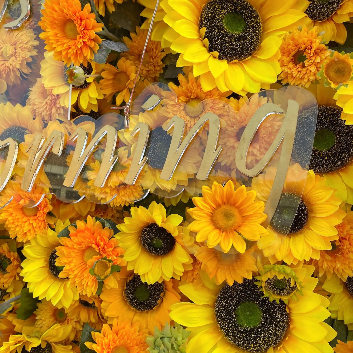 Sunflower:5D Fabric Artificial rolling up curtain flower wall