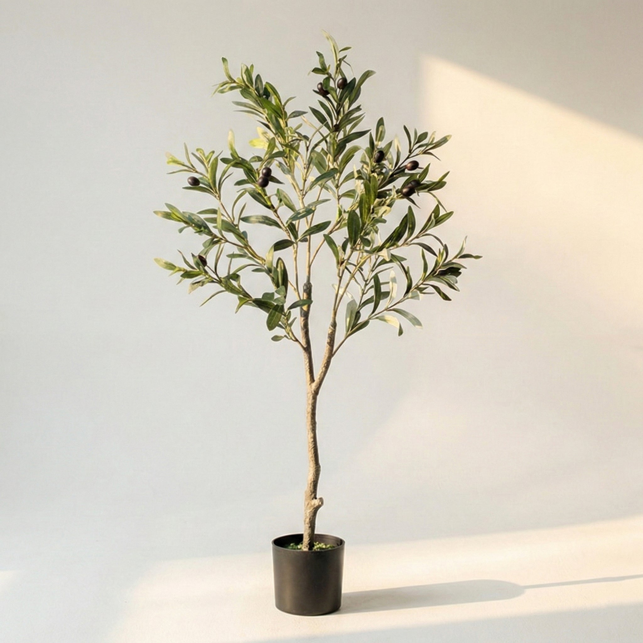 35 Inches Juhuan Large Olive Tree Artificial Plant Potted Plant Living Room Floor Decor