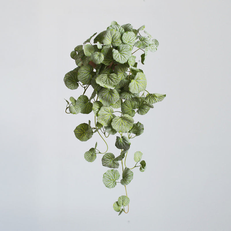 fake hanging wall plants indoor 24-Inch Artificial Begonia Leaf Vine – Lush Greenery for Wall Hanging – Rose Morning