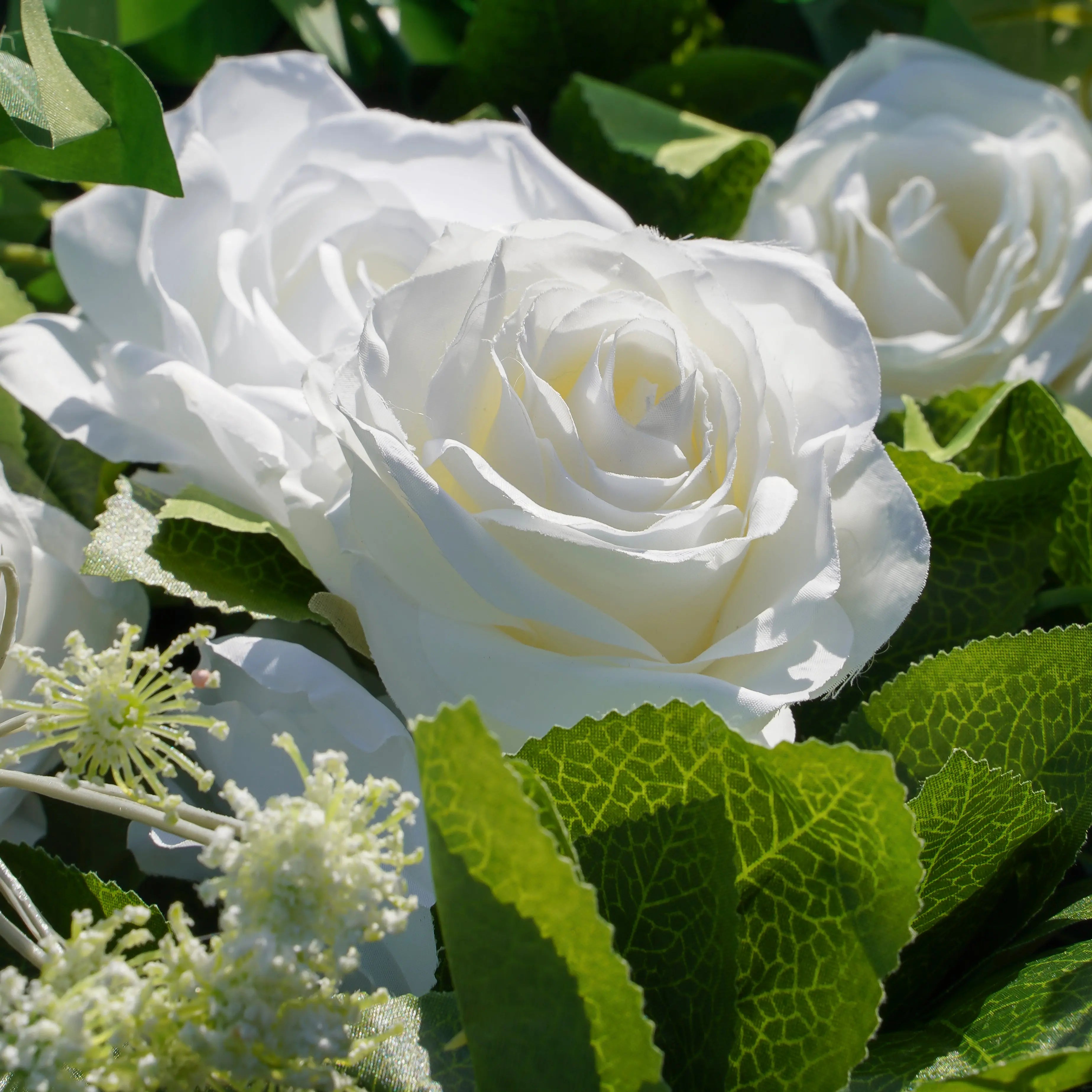 Teresa:5D Fabric Artificial rolling up curtain flower wall