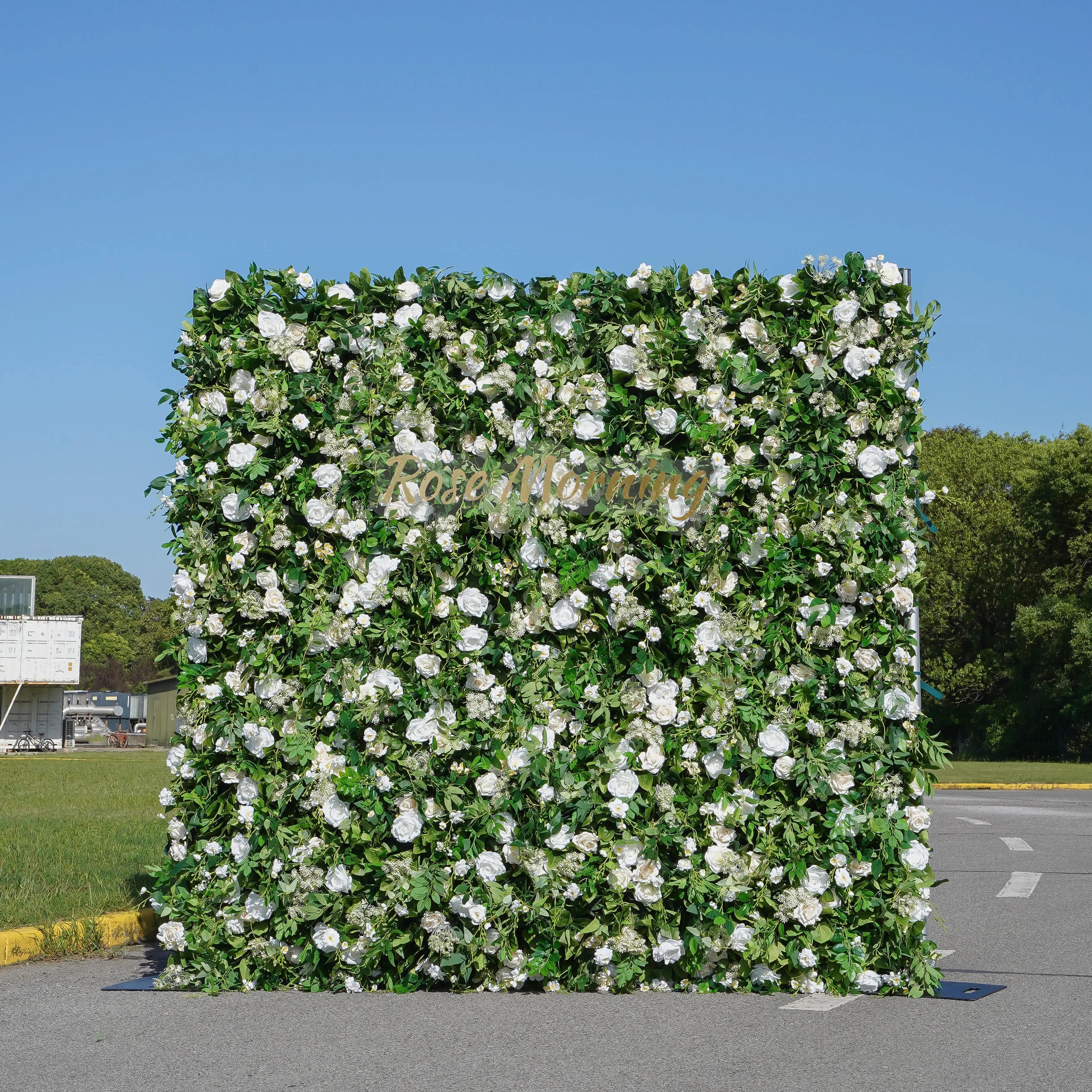 Teresa:5D Fabric Artificial rolling up curtain flower wall