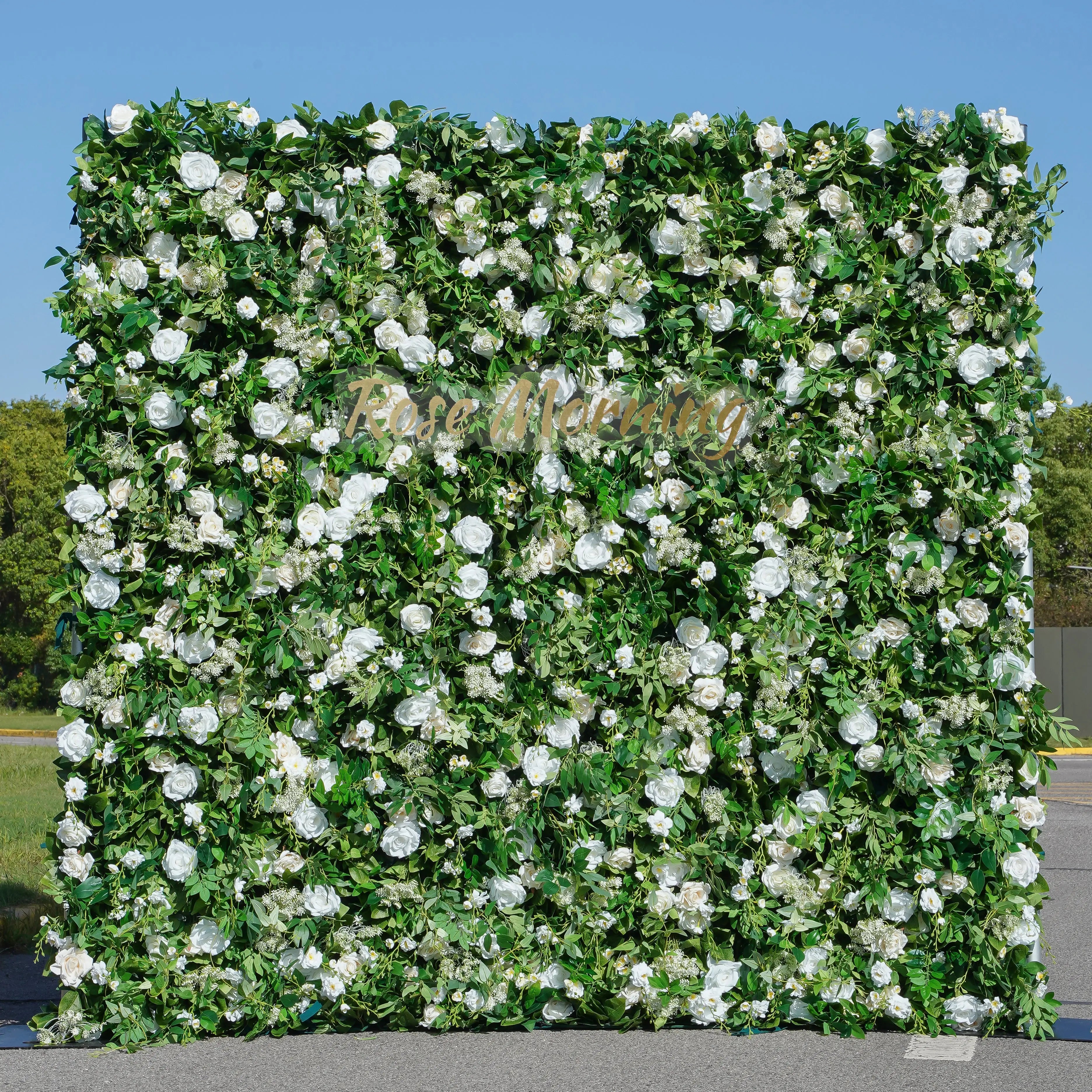 Teresa:5D Fabric Artificial rolling up curtain flower wall