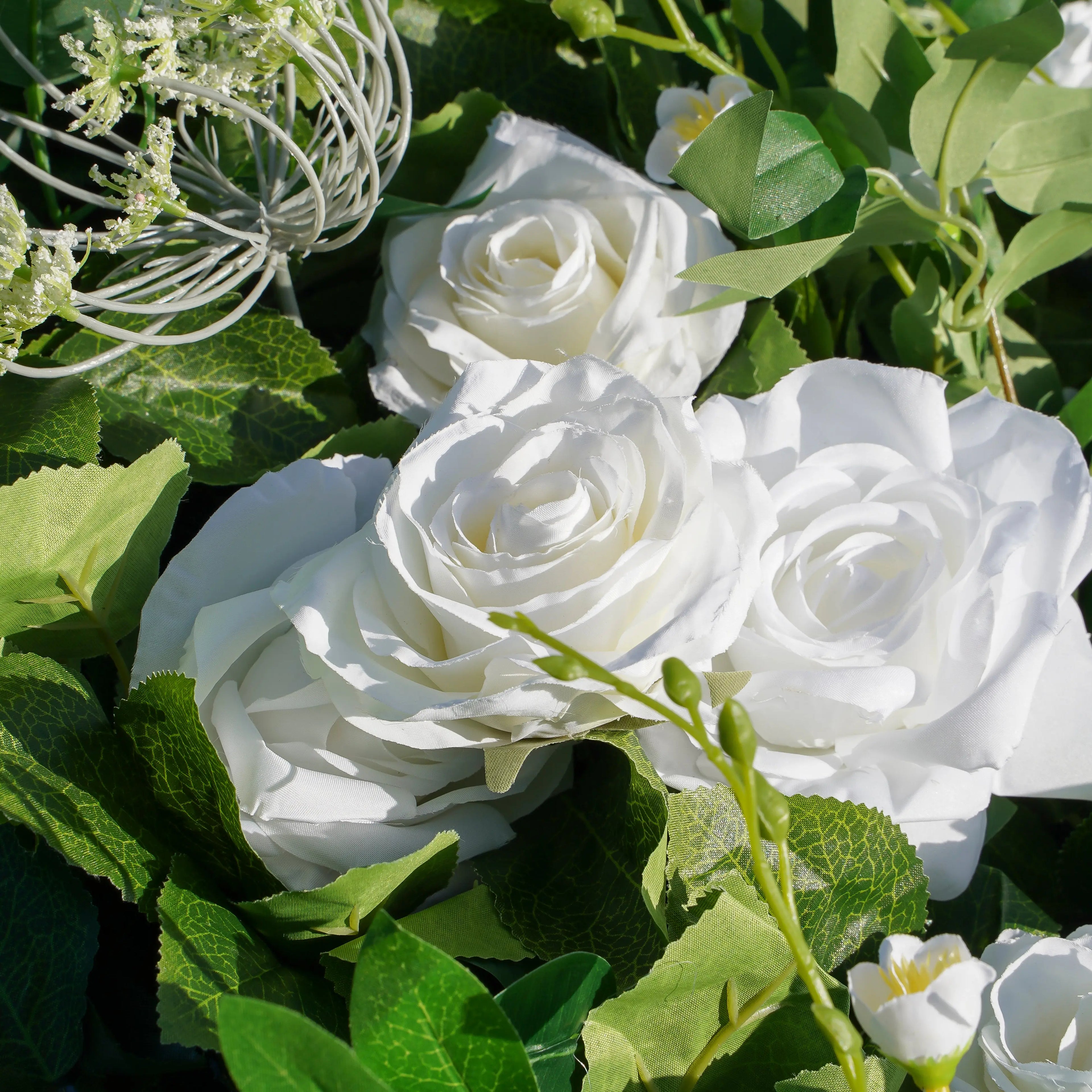 Teresa:5D Fabric Artificial rolling up curtain flower wall