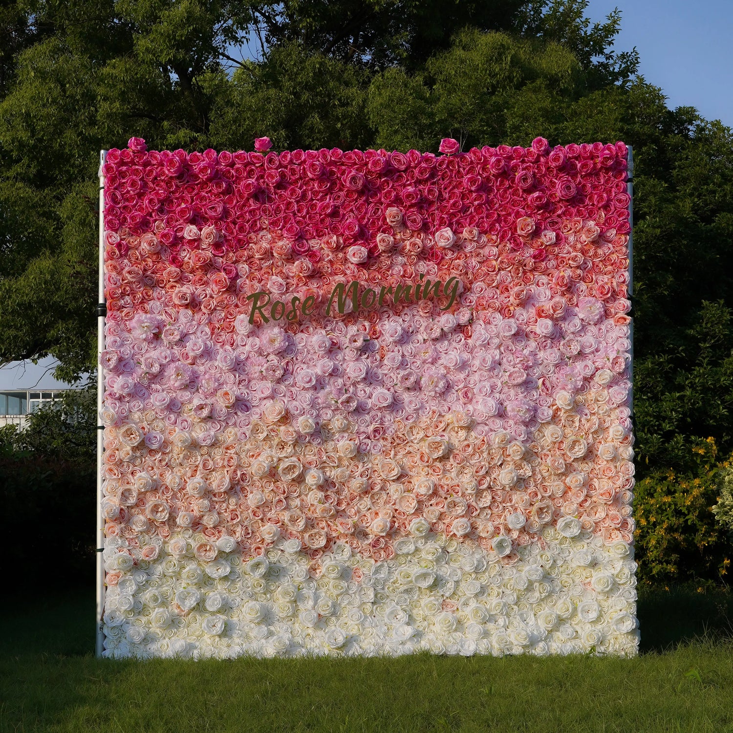 Tina:5D Fabric Artificial rolling up curtain flower wall