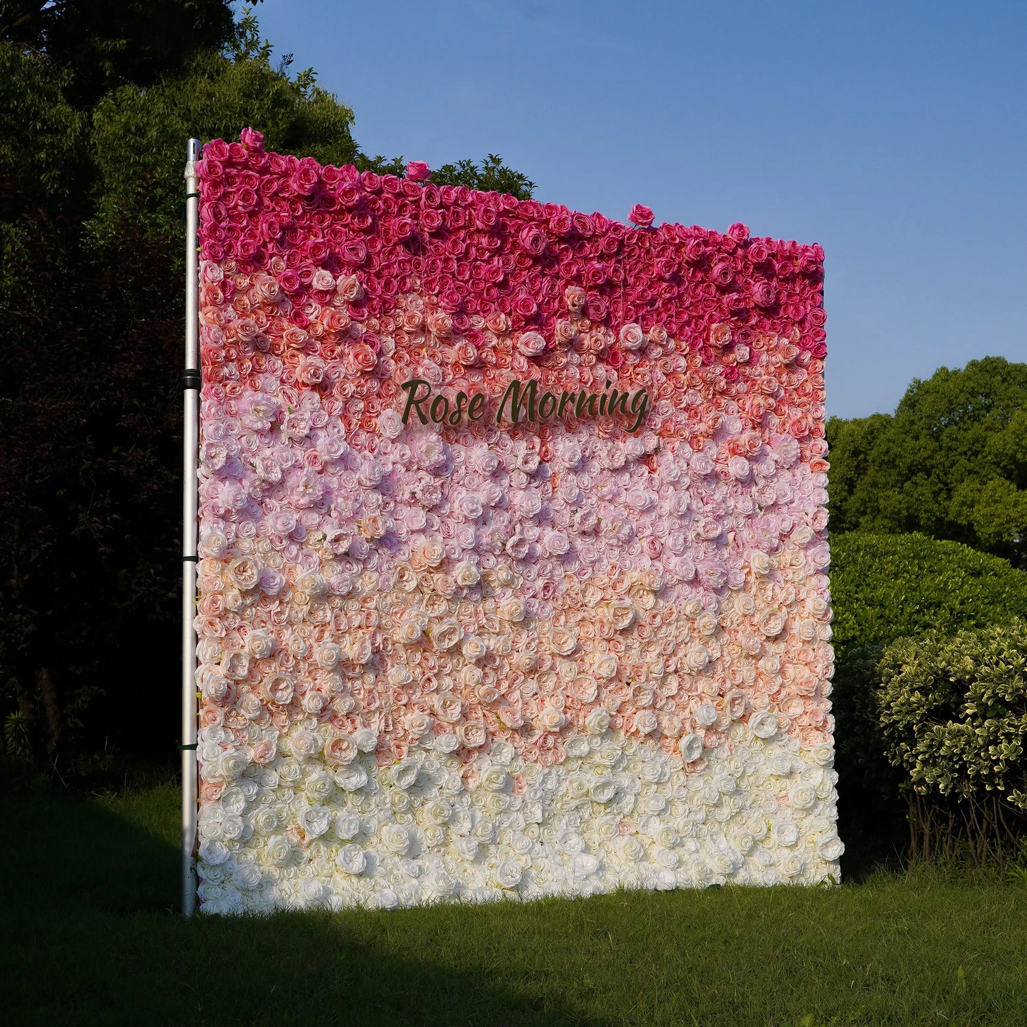 Tina:5D Fabric Artificial rolling up curtain flower wall