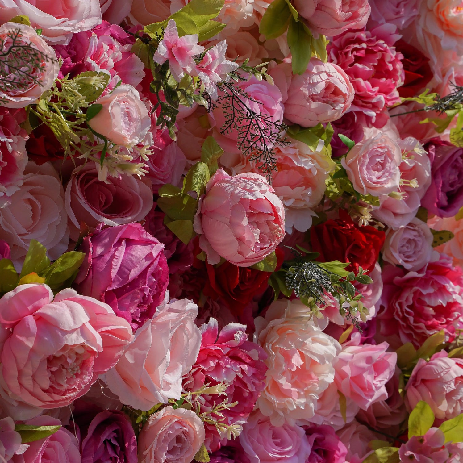 Twins:5D Fabric Artificial rolling up curtain flower wall