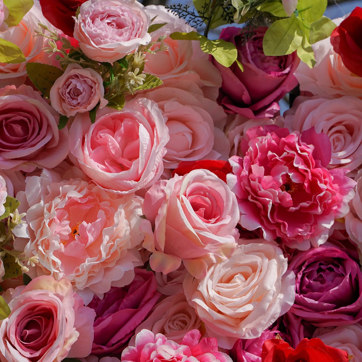 Twins:5D Fabric Artificial rolling up curtain flower wall