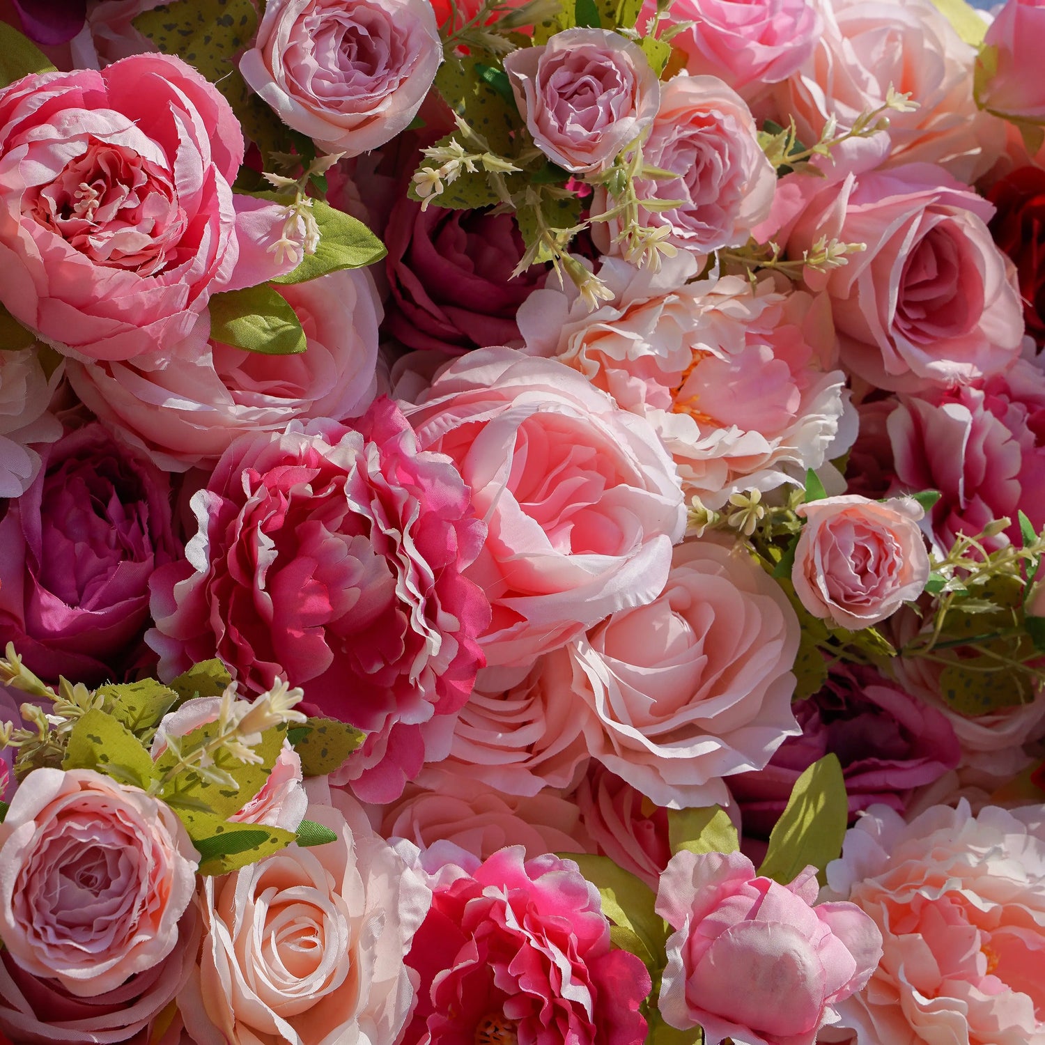 Twins:5D Fabric Artificial rolling up curtain flower wall