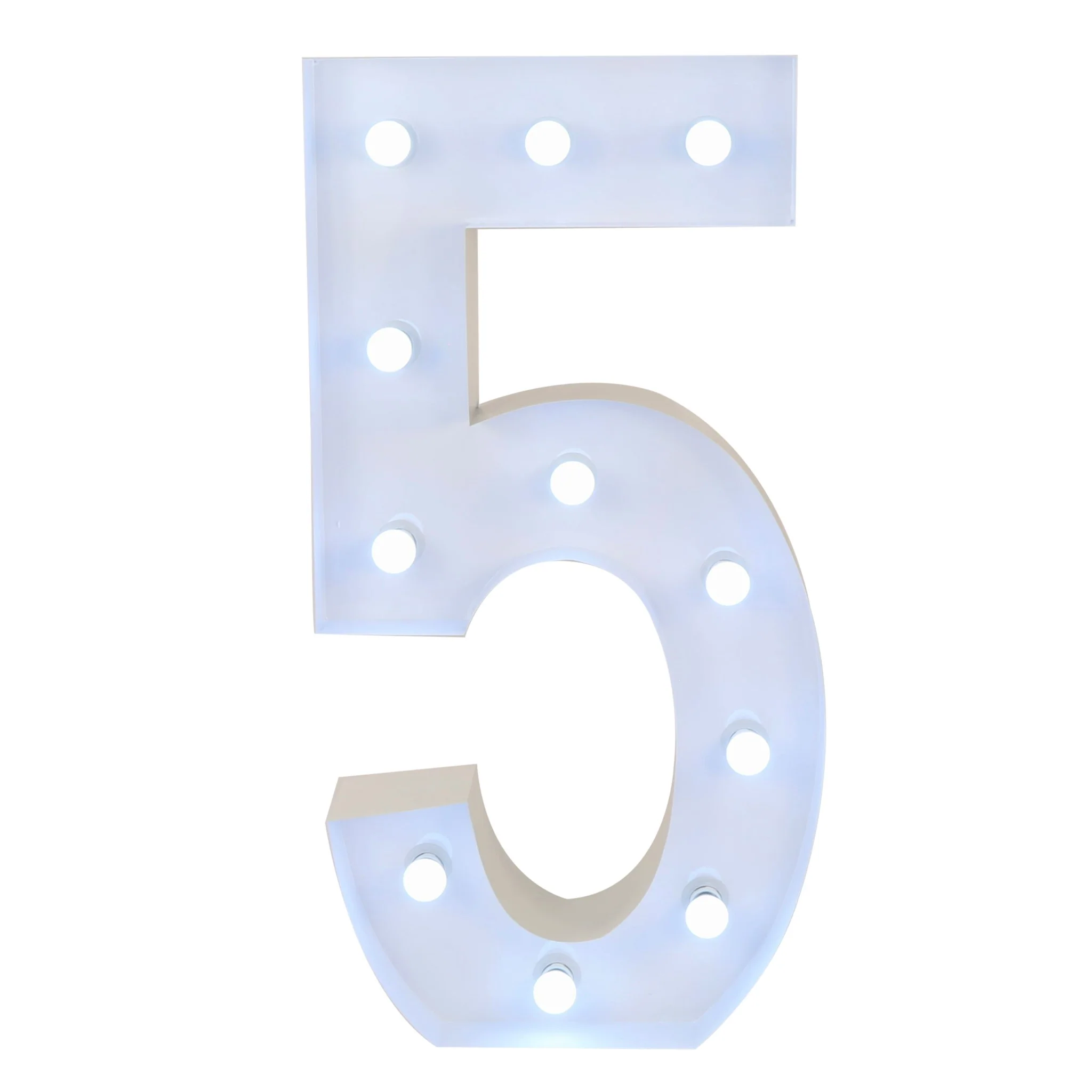 V002: Wedding and Event Backdrop Decoration Lighting LED Marquee Number 4ft Rose Morning