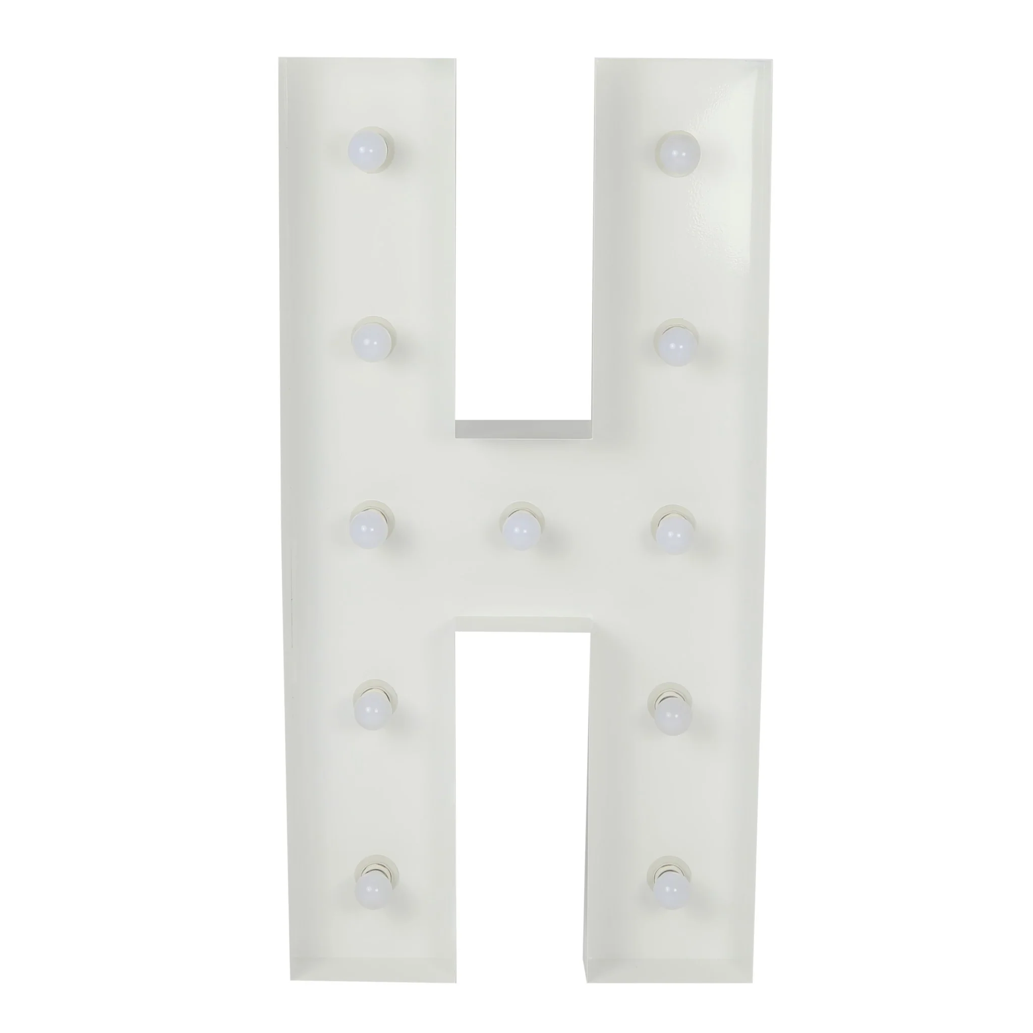 V023: Event Decoration Large 4ft Tall LED Marquee Letter - H Rose Morning