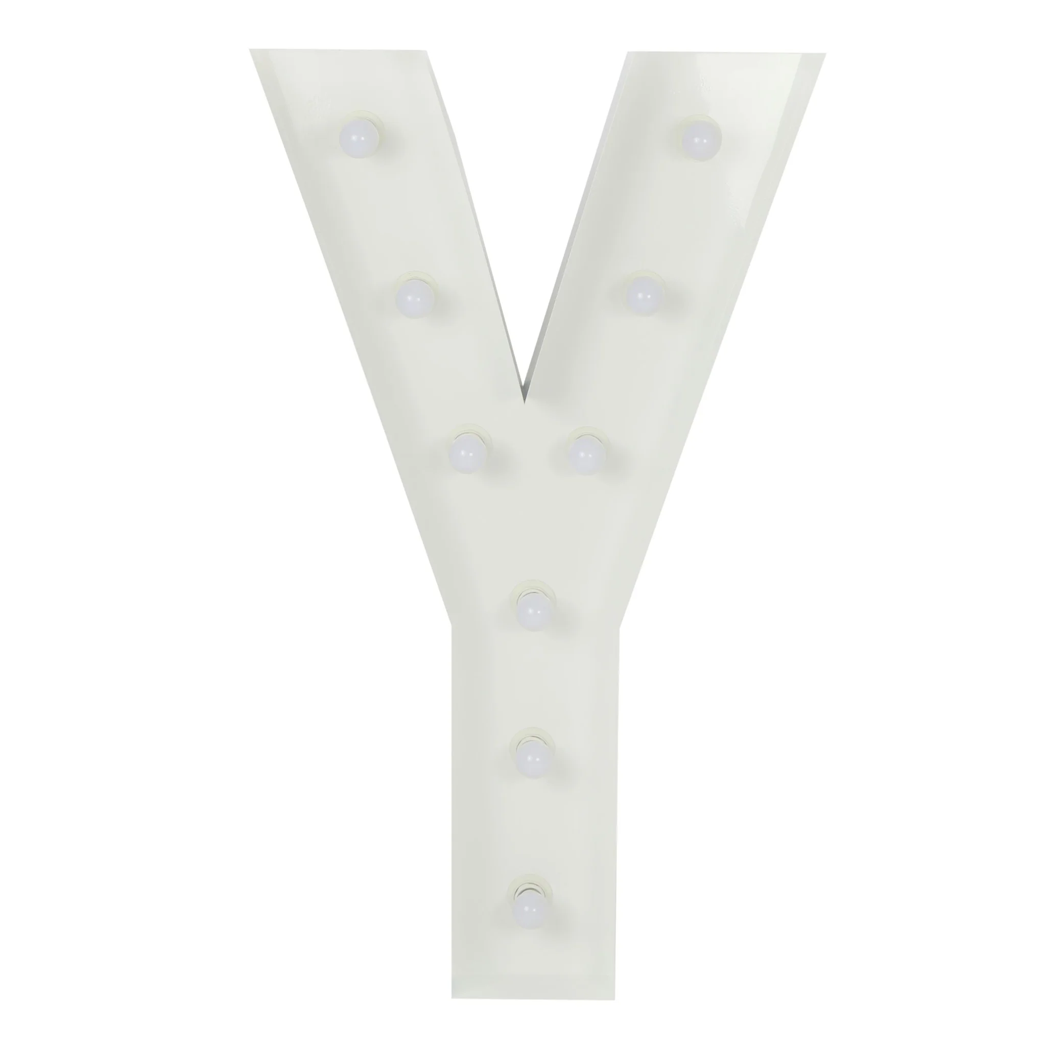 V024: Event Decoration Large 4ft Tall LED Marquee Letter - Y Rose Morning