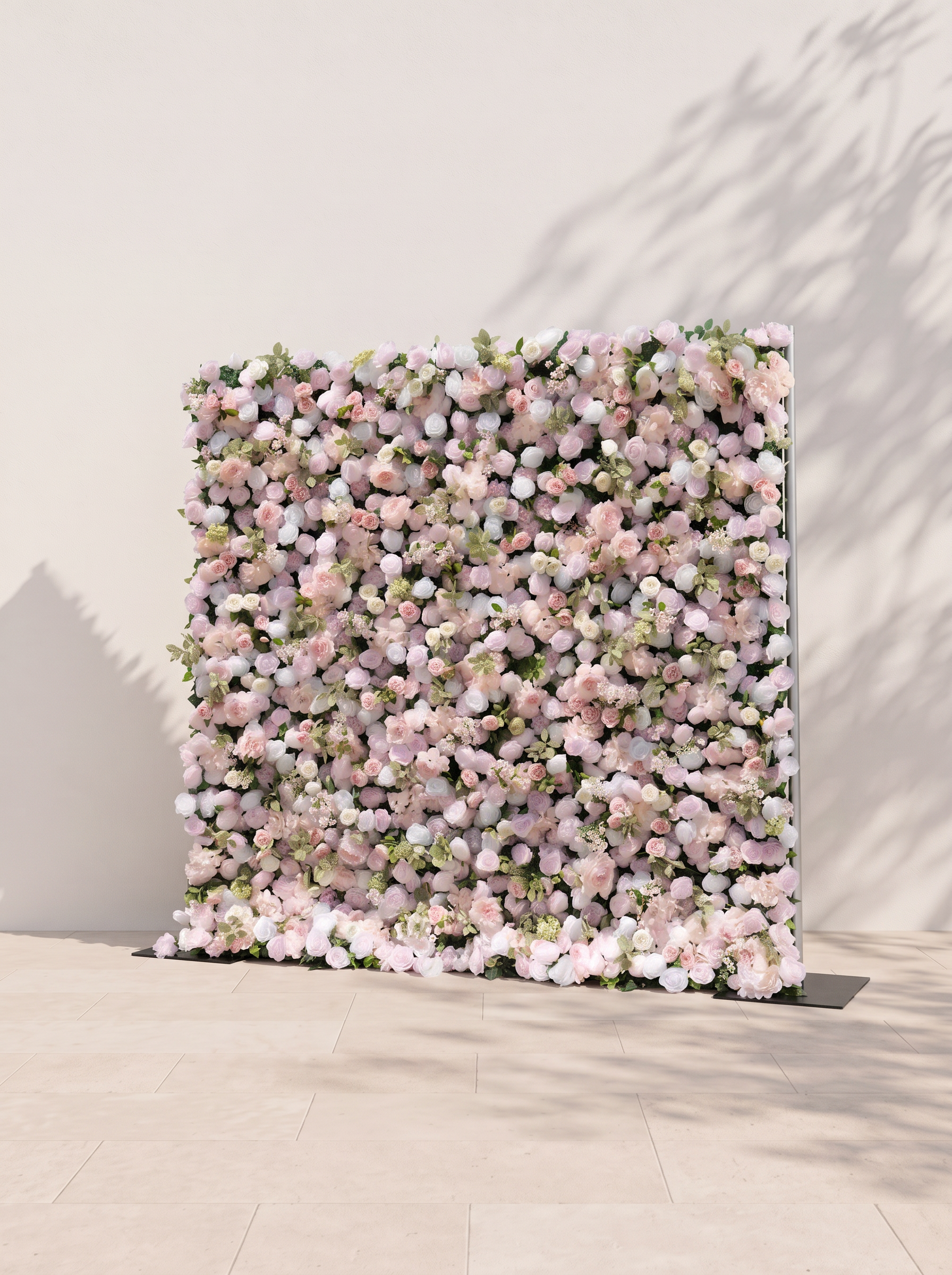 Valina 5D Fabric Artificial rolling up curtain flower wall — right view