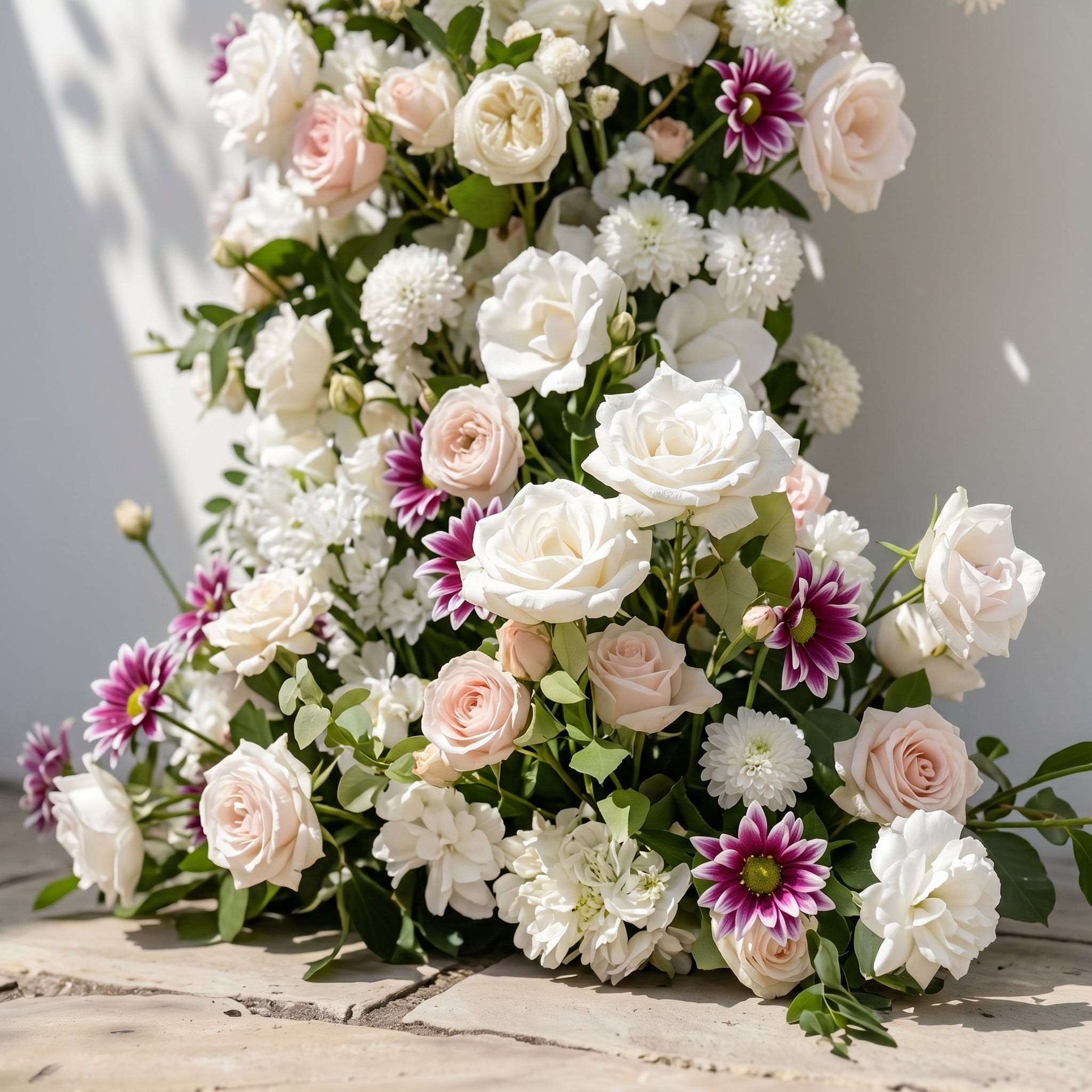Valova: Luxury White&purple Flower Arch for Wedding&Event Decor Including Frame valova detail 3