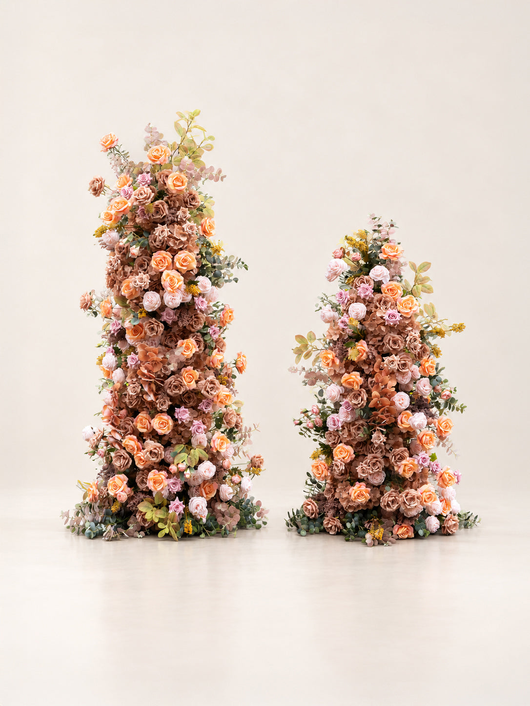 Vanya: Mix Color Rose Wedding Background Arch KT Backdrop Decorative Flower Row Excludes Frame