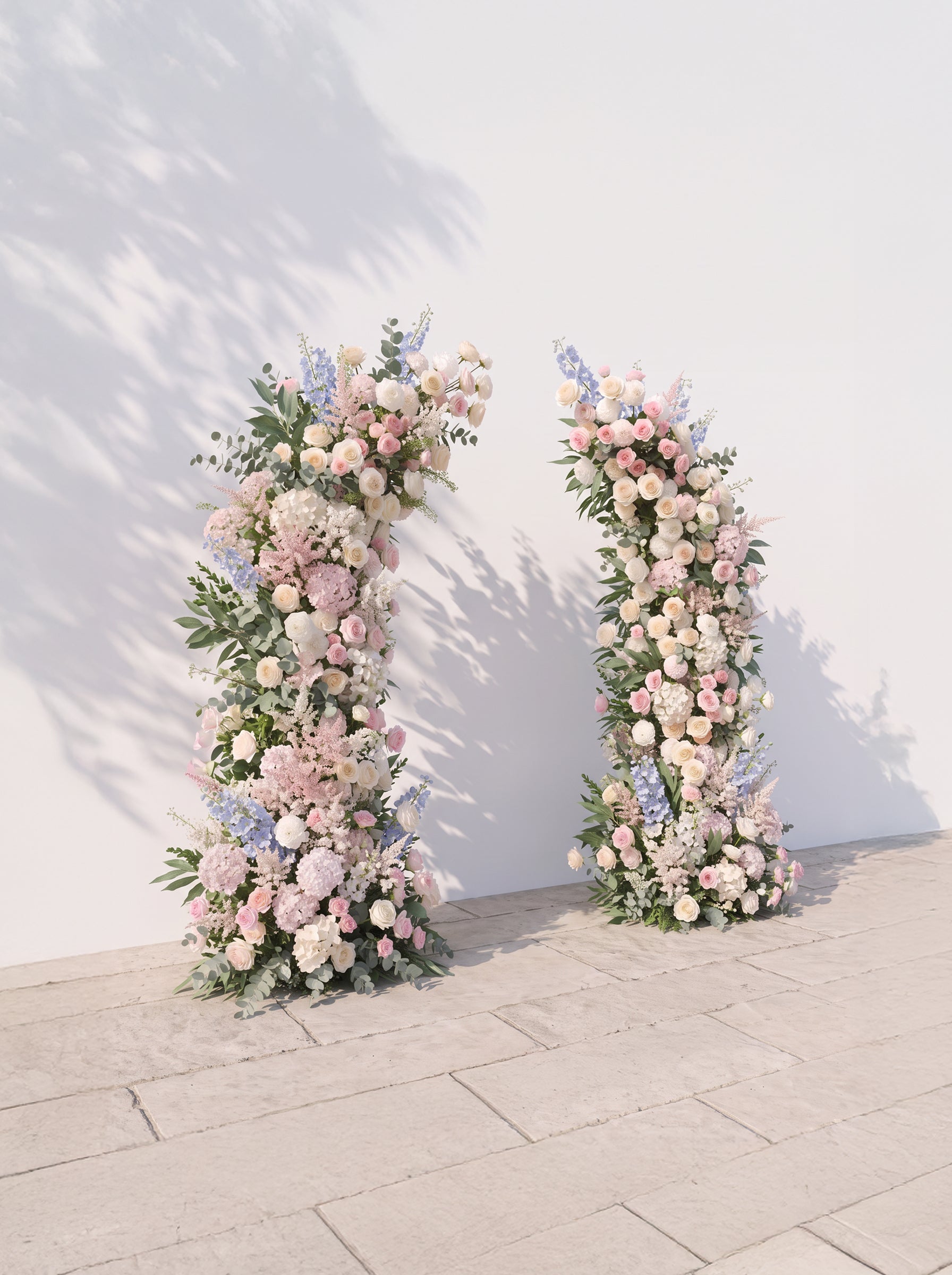 Vesperaria Luxury Horn Shaped Flower Arch with Frame for Wedding Party Event Backdrop Decoration — left view