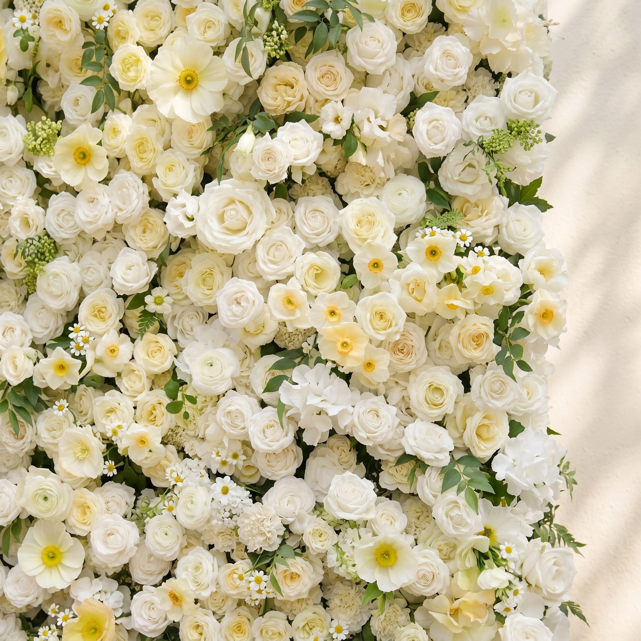 Violina:Luxury 5D White&Yellow Flower Wall Roll-Up Wedding Backdrop for Wedding and Event Decoration violina detail 1