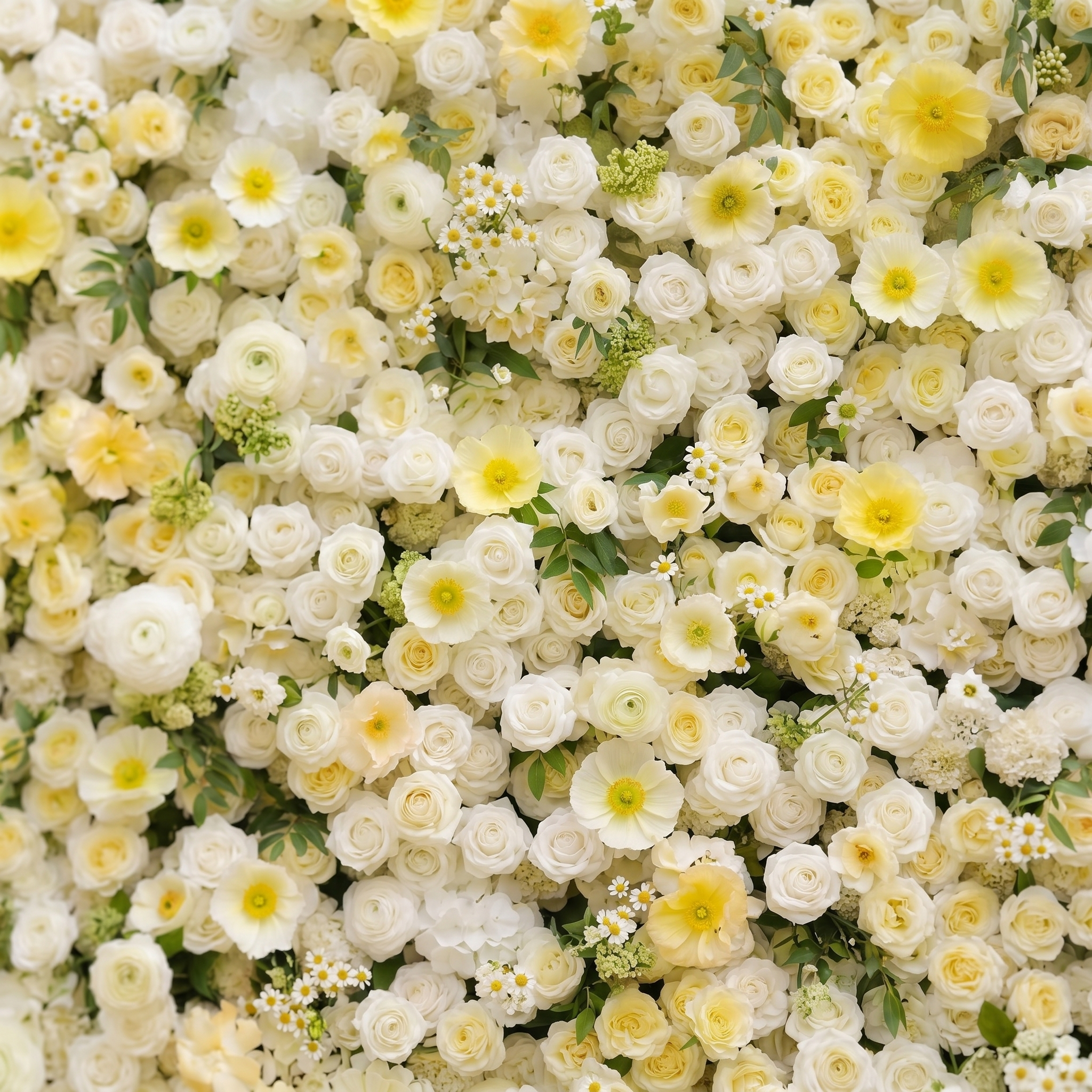 Violina:Luxury 5D White&Yellow Flower Wall Roll-Up Wedding Backdrop for Wedding and Event Decoration violina detail 3