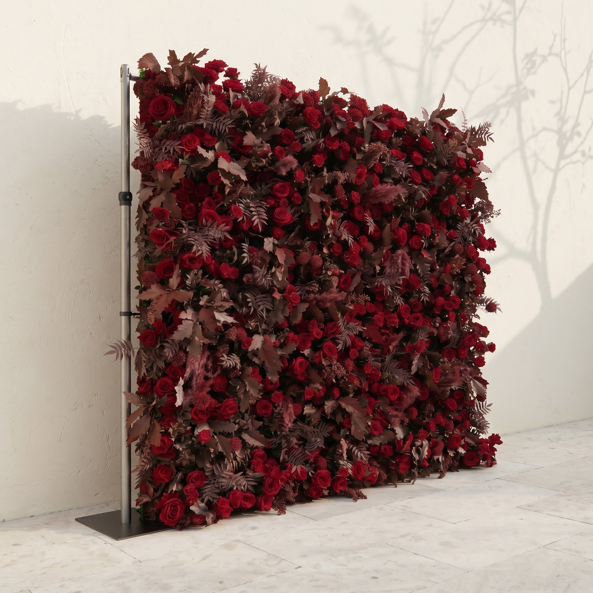 Violliane:Classic Luxury 5D Deep Red roses Flower wall for Wedding&Event Decor violliane left