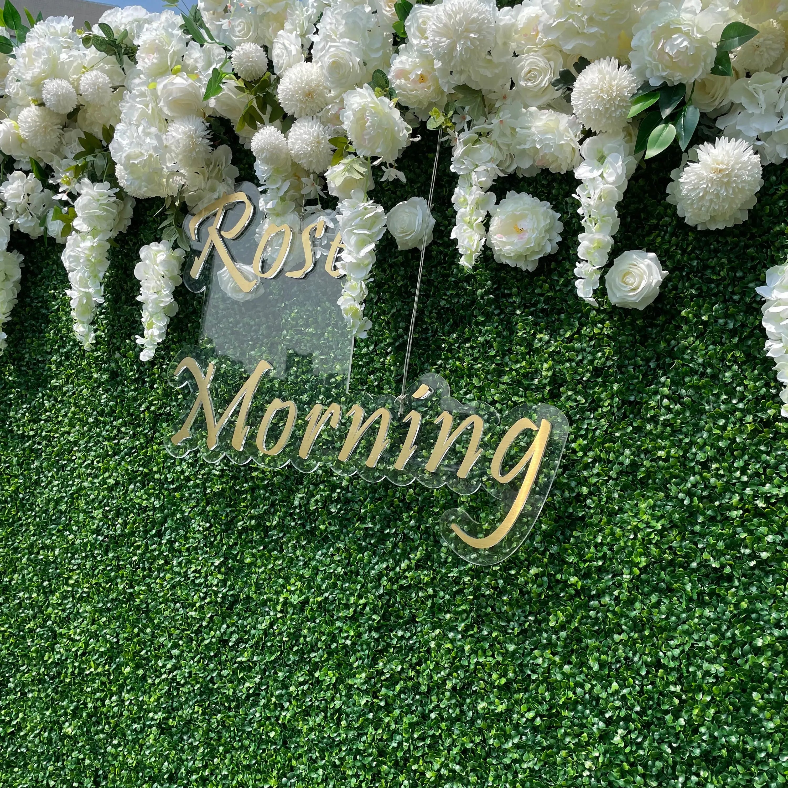 Wisteria:2D Fabric Artificial rolling up curtain flower wall(Ready to ship)
