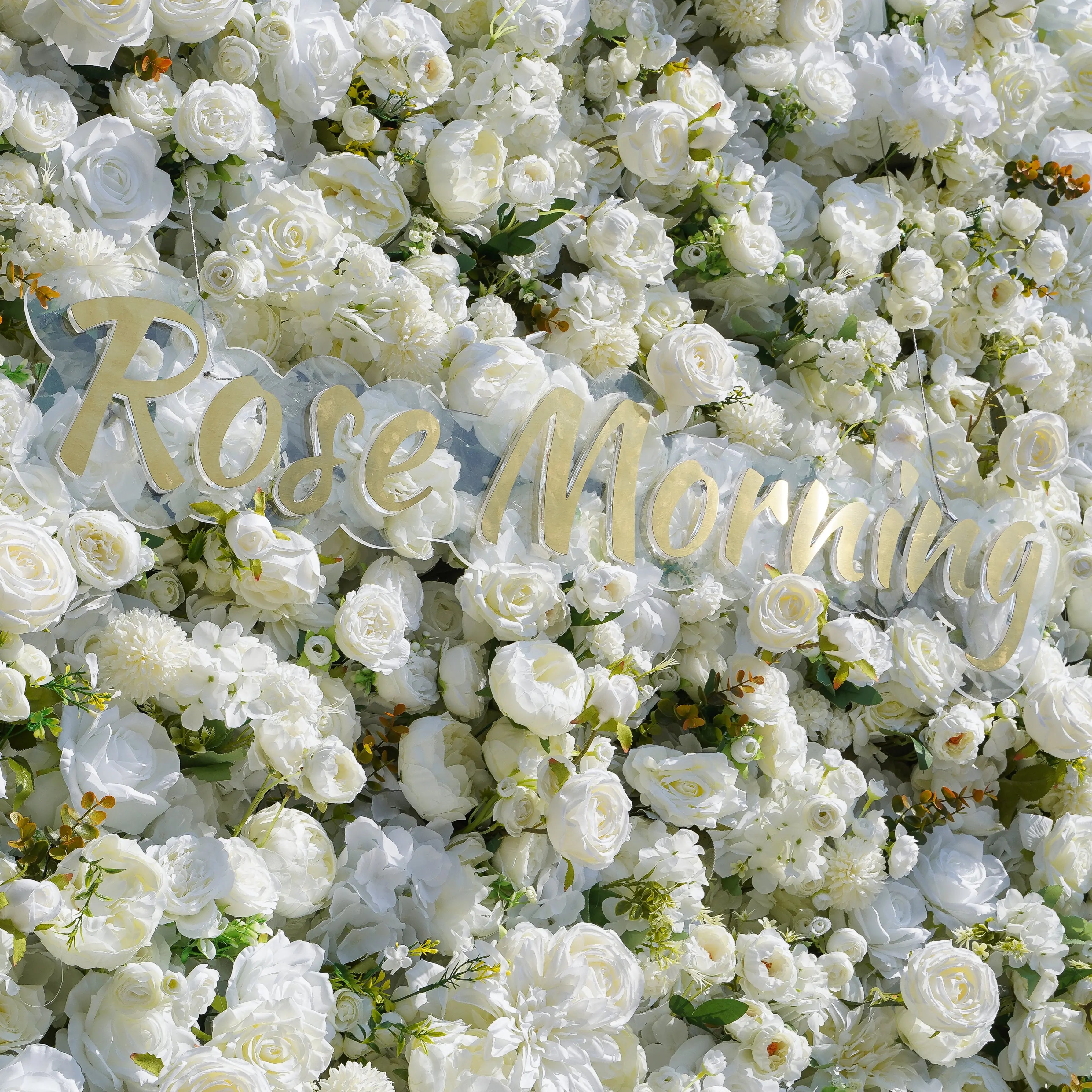 YaYa:5D Rose Morning Zipper flower wall Fabric Backdrop Artificial rolling up curtain flower wall