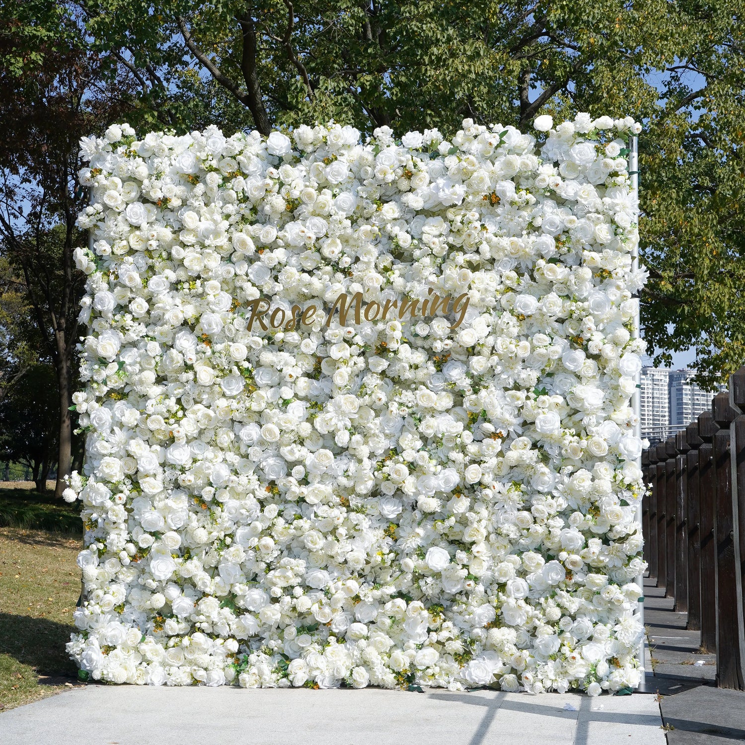 YaYa:5D Rose Morning Zipper flower wall Fabric Backdrop Artificial rolling up curtain flower wall (Ready to ship)