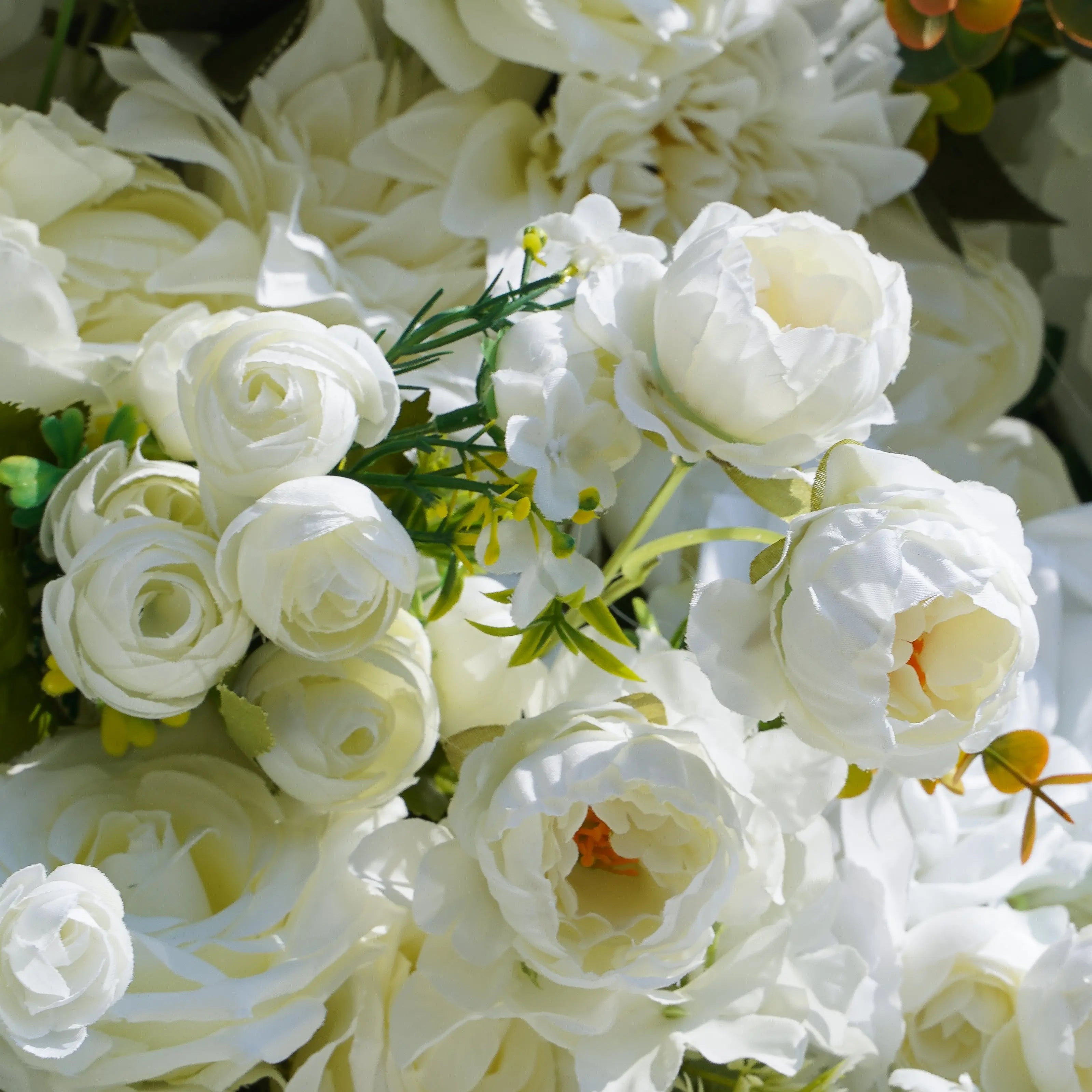 YaYa:5D Rose Morning Zipper flower wall Fabric Backdrop Artificial rolling up curtain flower wall