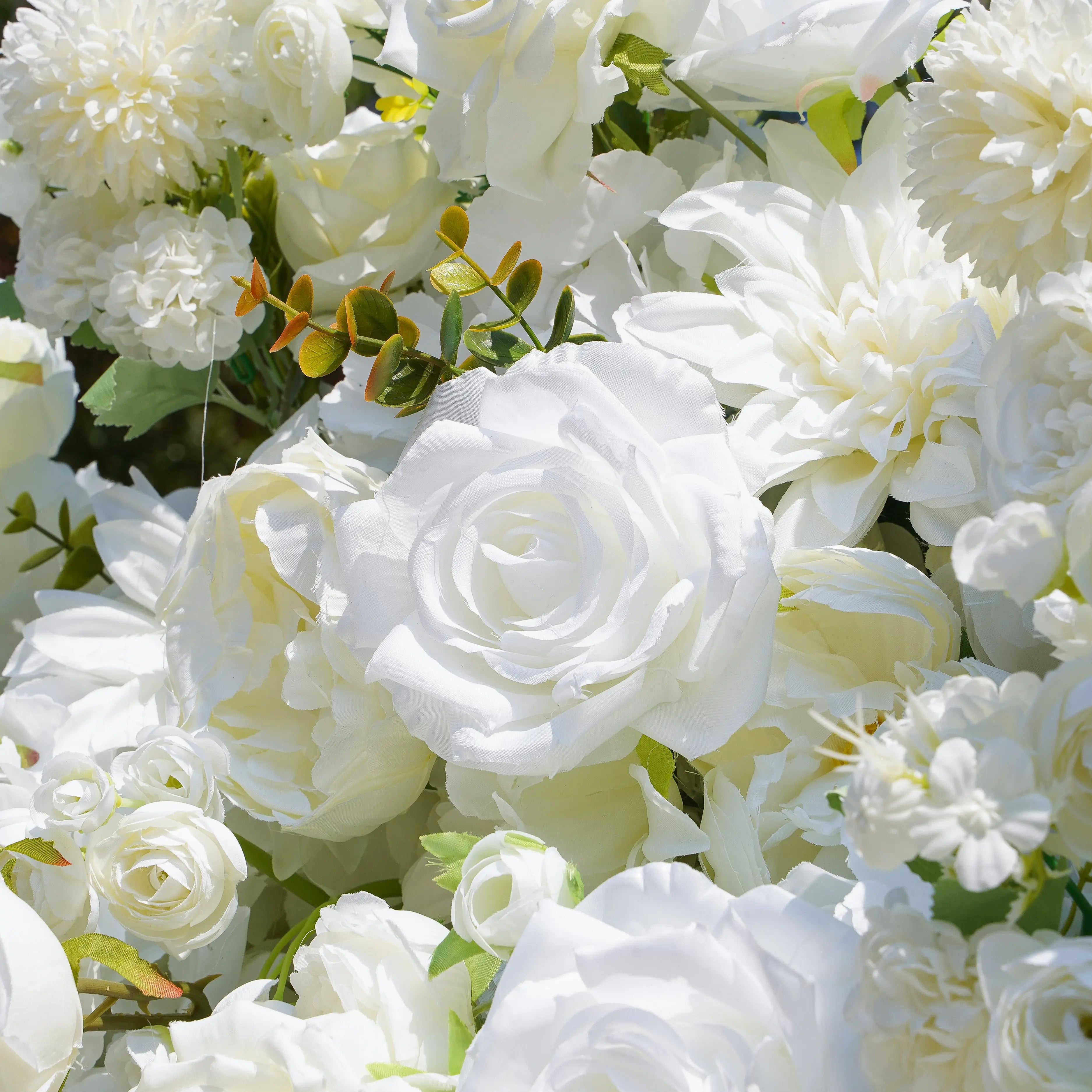 YaYa:5D Rose Morning Zipper flower wall Fabric Backdrop Artificial rolling up curtain flower wall