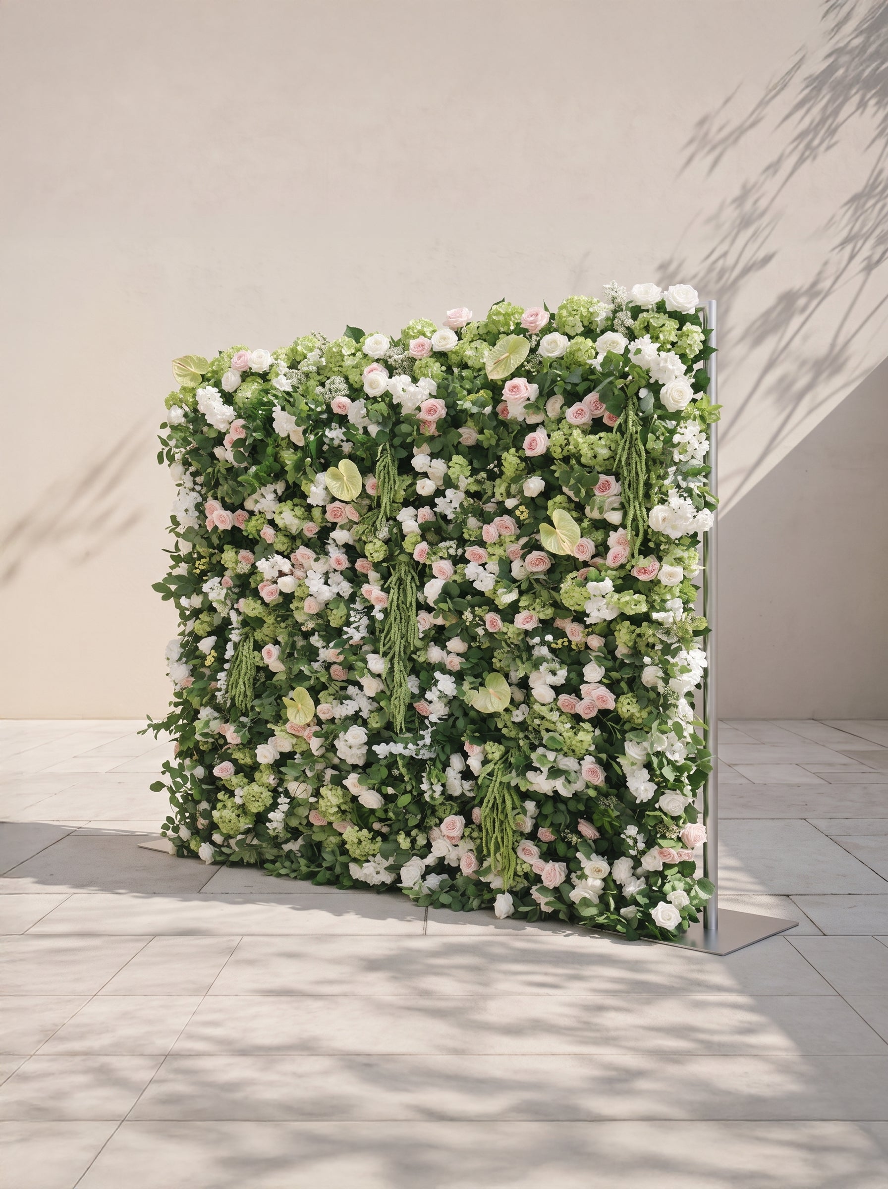 Yarara 5D Fabric Artificial rolling up curtain flower wall — right view