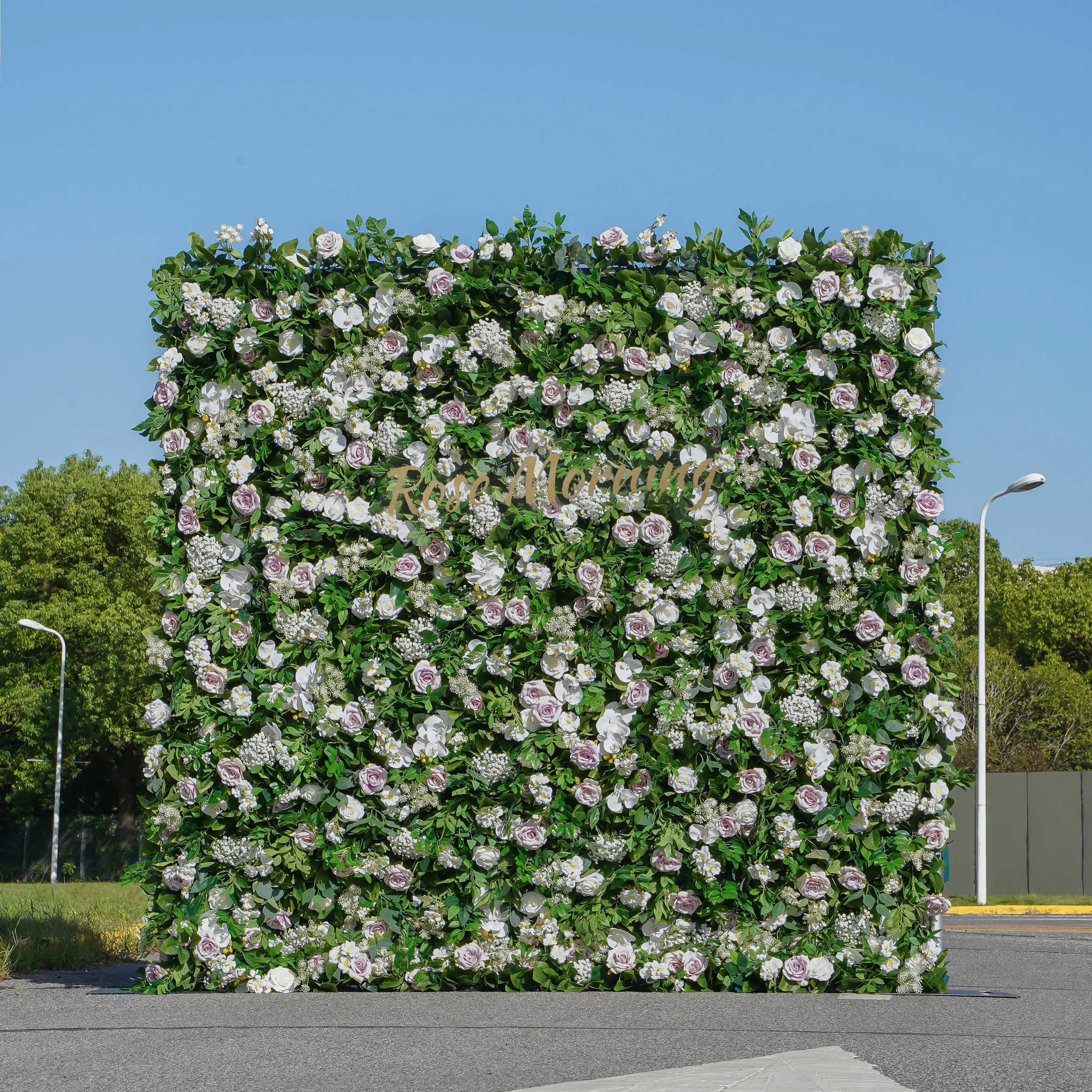 Yobi:5D Fabric Artificial rolling up curtain flower wall
