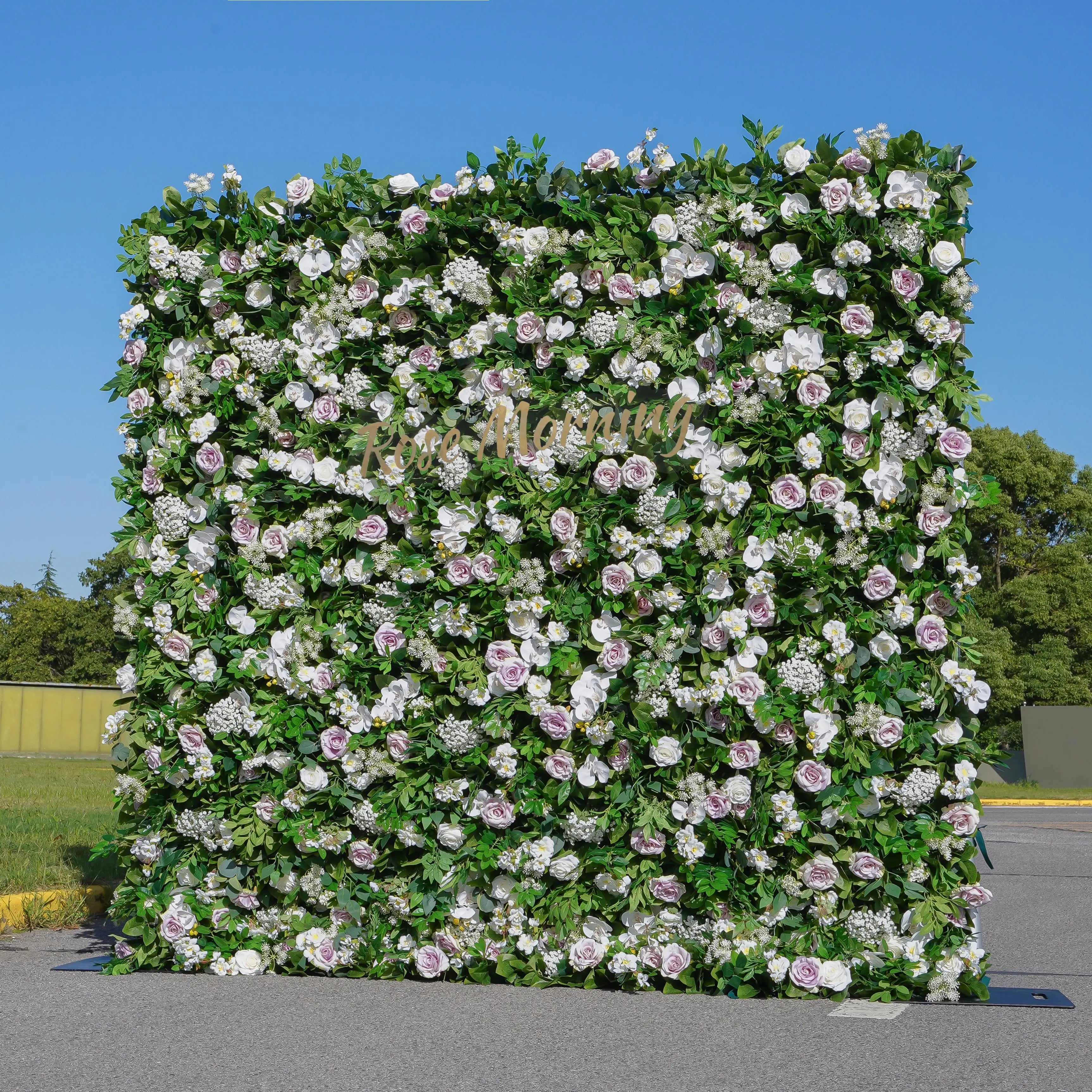 Yobi:5D Fabric Artificial rolling up curtain flower wall