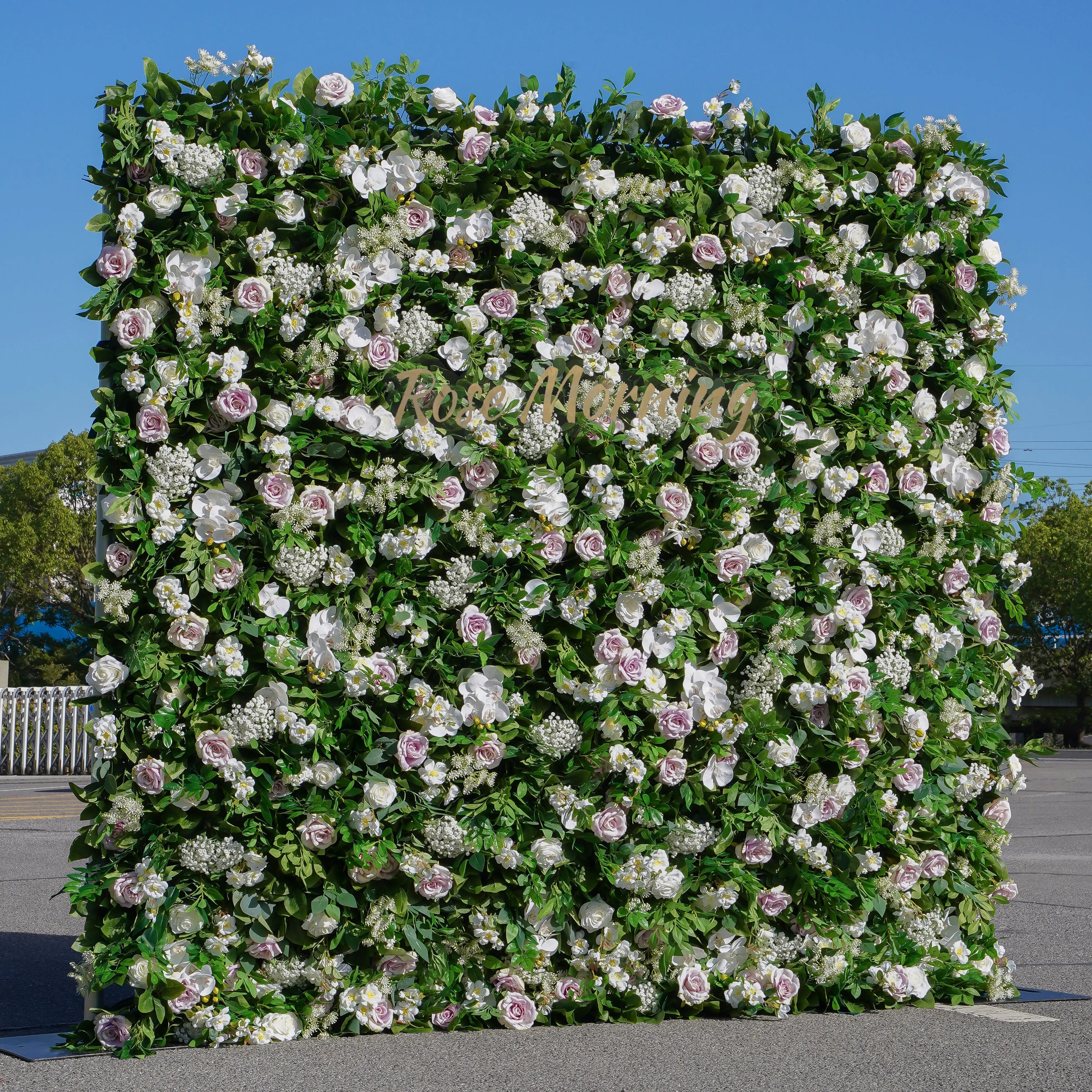 Yobi:5D Fabric Artificial rolling up curtain flower wall