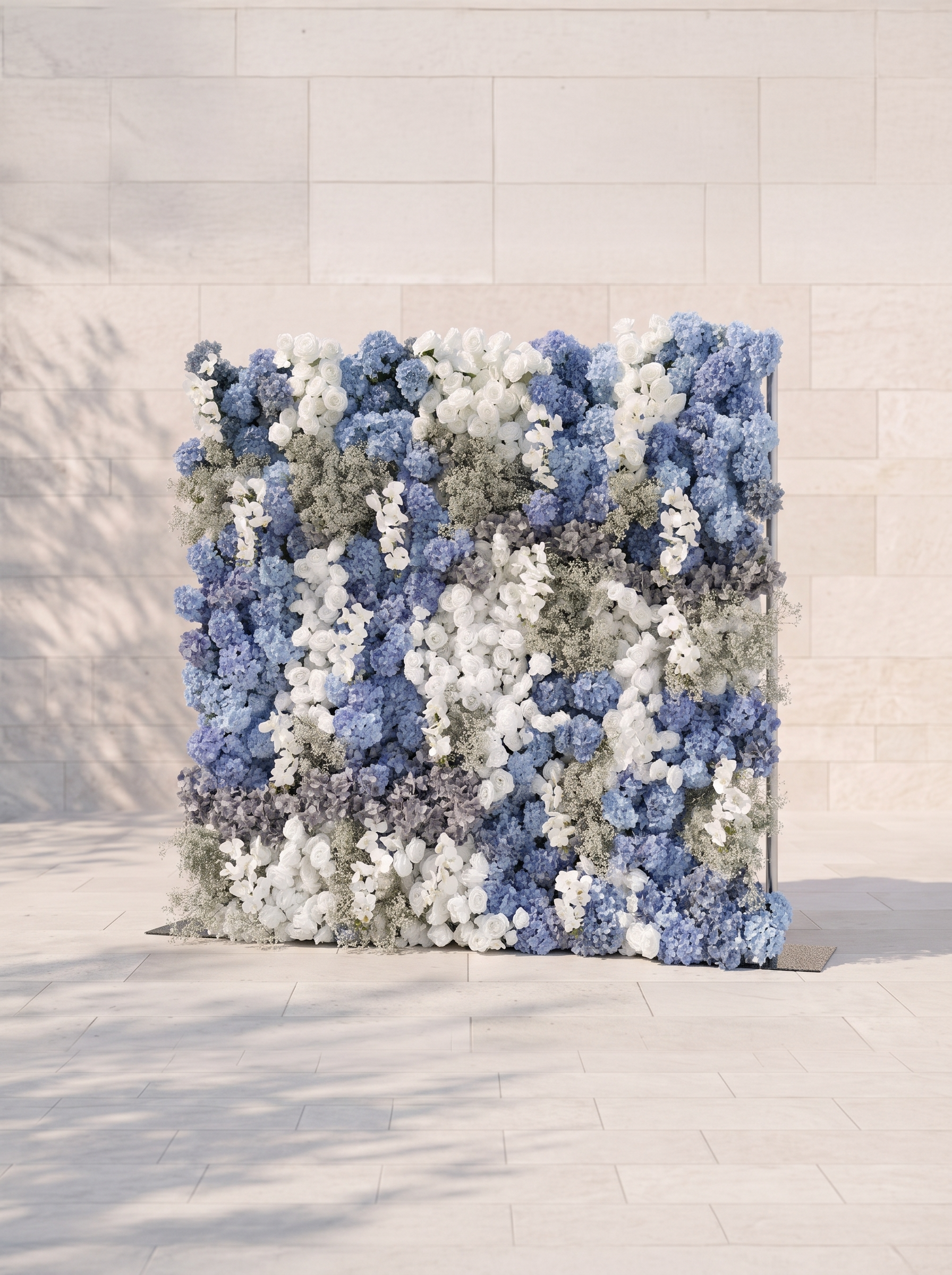Zarena 5D Fabric Artificial rolling up curtain flower wall — right view