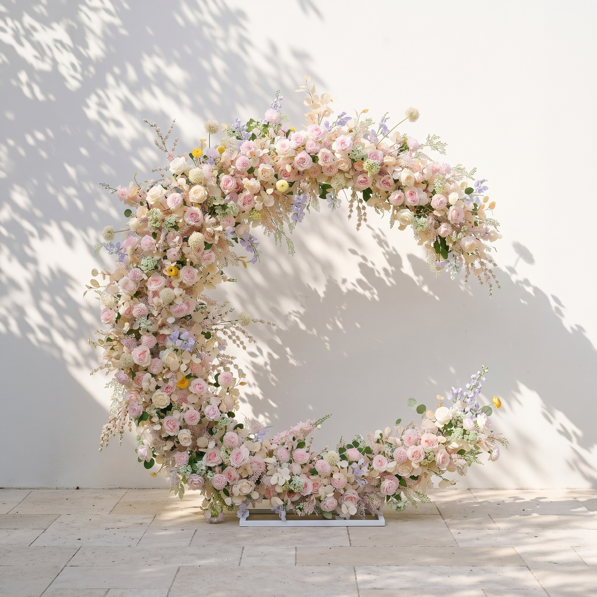 Zarensira moon arch: Wedding Party Background Floral Arch Decoration Including Frame