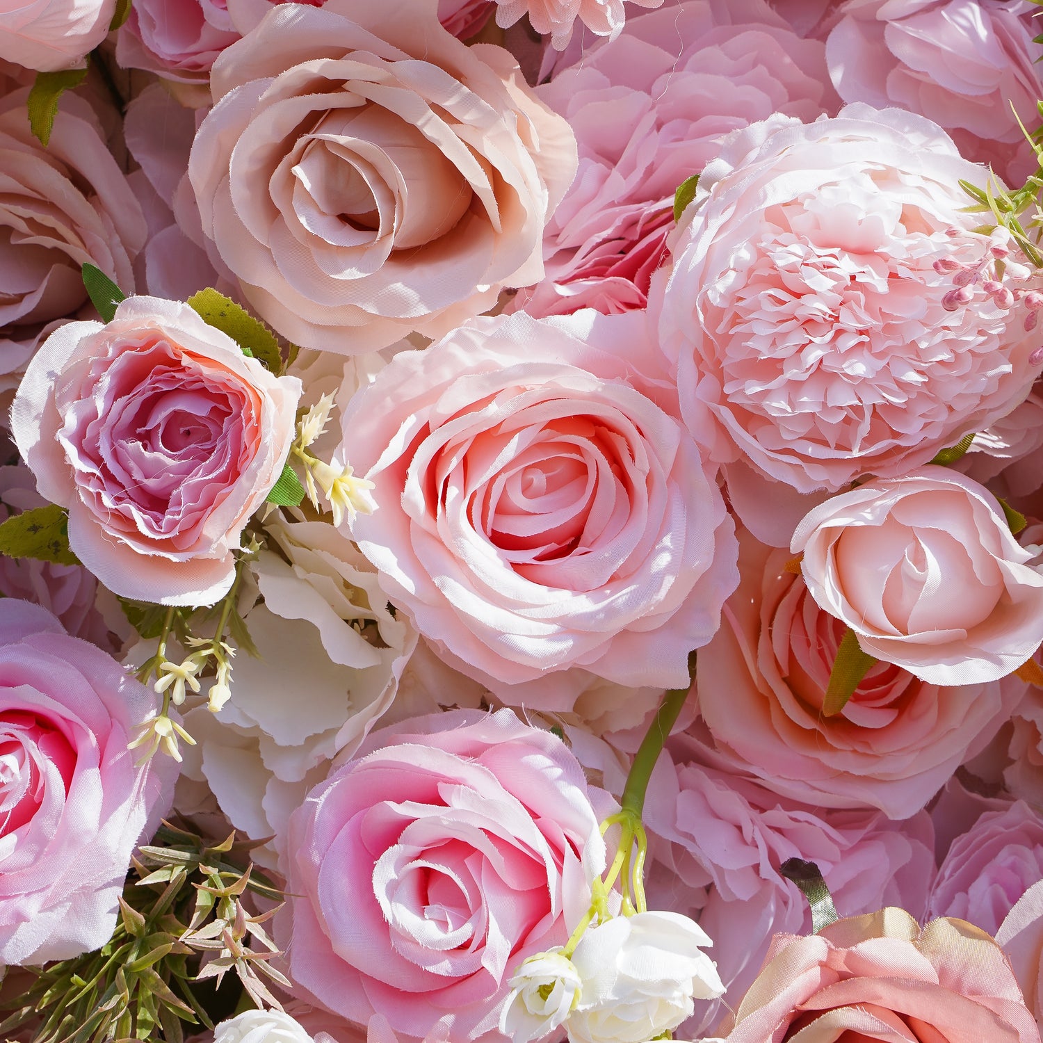 Flower Wall,Artificial Flower,Rolling Up Curtain Flower Wall,Aapo: 3D Fabric Artificial Flower Wall Rolling Up Curtain Flower Wall R110 - 8ft*8ft,Rose Morning