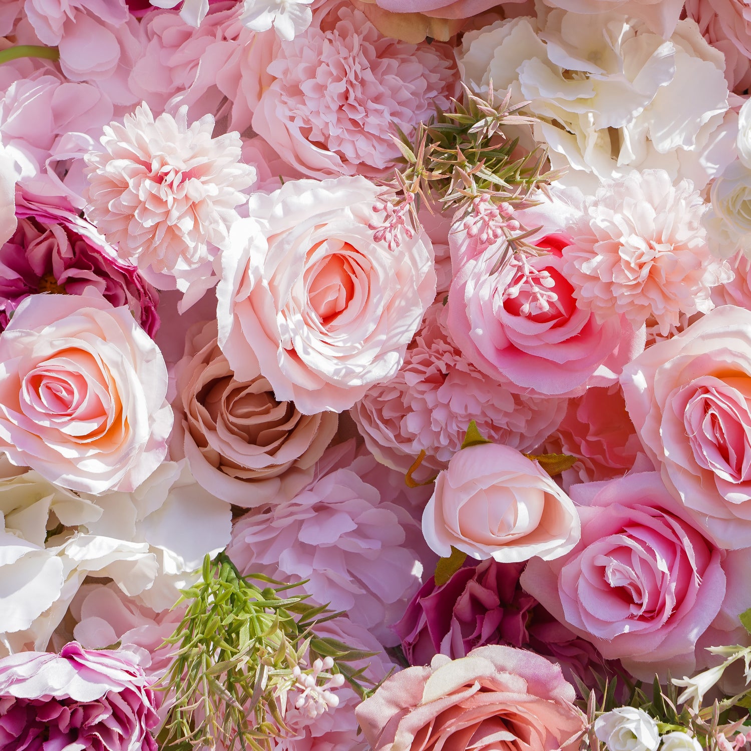 Flower Wall,Artificial Flower,Rolling Up Curtain Flower Wall,Aapo: 3D Fabric Artificial Flower Wall Rolling Up Curtain Flower Wall R110 - 8ft*8ft,Rose Morning