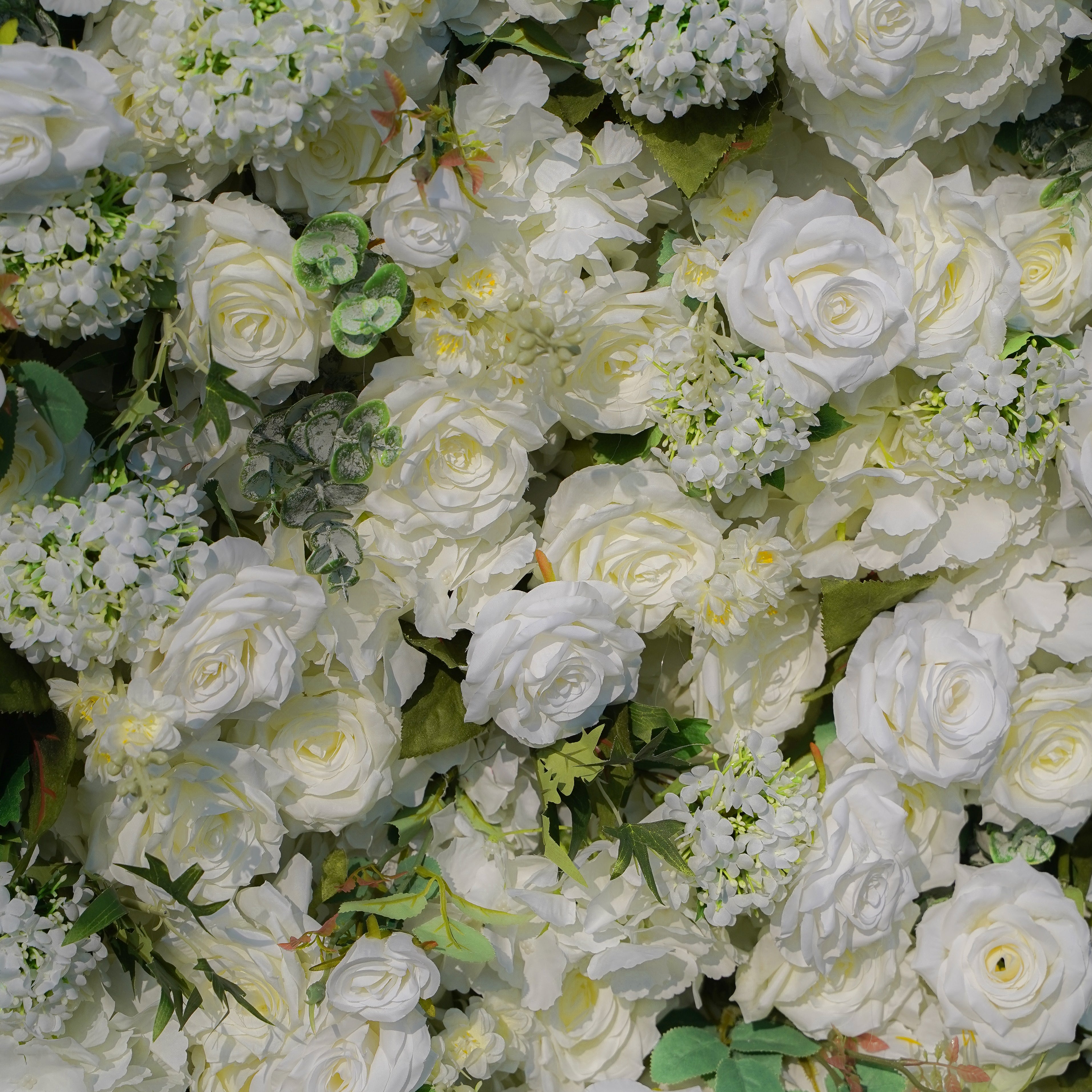 Artificial Flower,Flower Wall,Rolling Up Curtain Flower Wall,Aria:5D Fabric Artificial Flower Wall Rolling Up Curtain Flower Wall 8ft*8ft -R053,Rose Morning