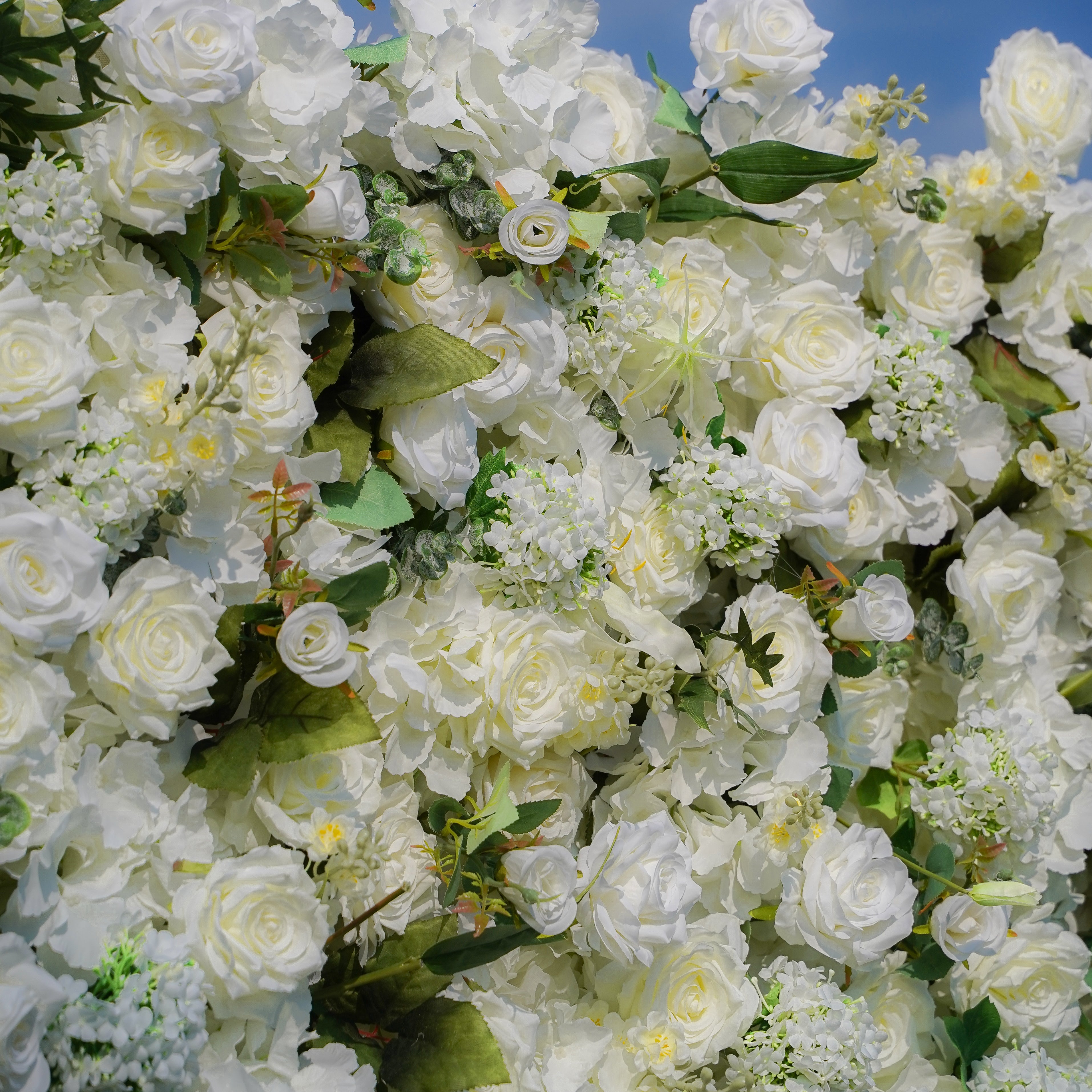 Artificial Flower,Flower Wall,Rolling Up Curtain Flower Wall,Aria:5D Fabric Artificial Flower Wall Rolling Up Curtain Flower Wall 8ft*8ft -R053,Rose Morning