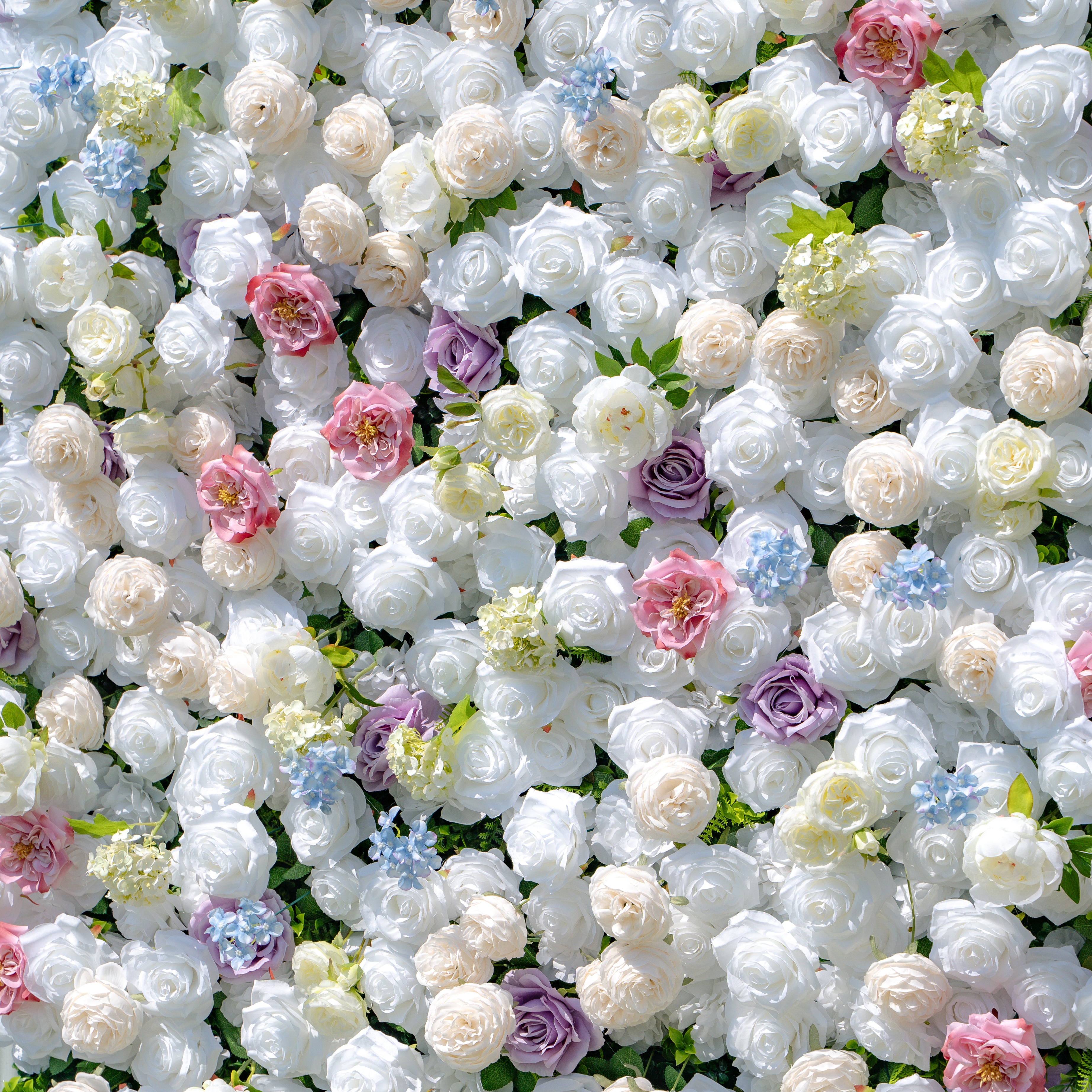 Alison:5D Fabric Artificial rolling up curtain flower wall (Ready to ship) Rose Morning
