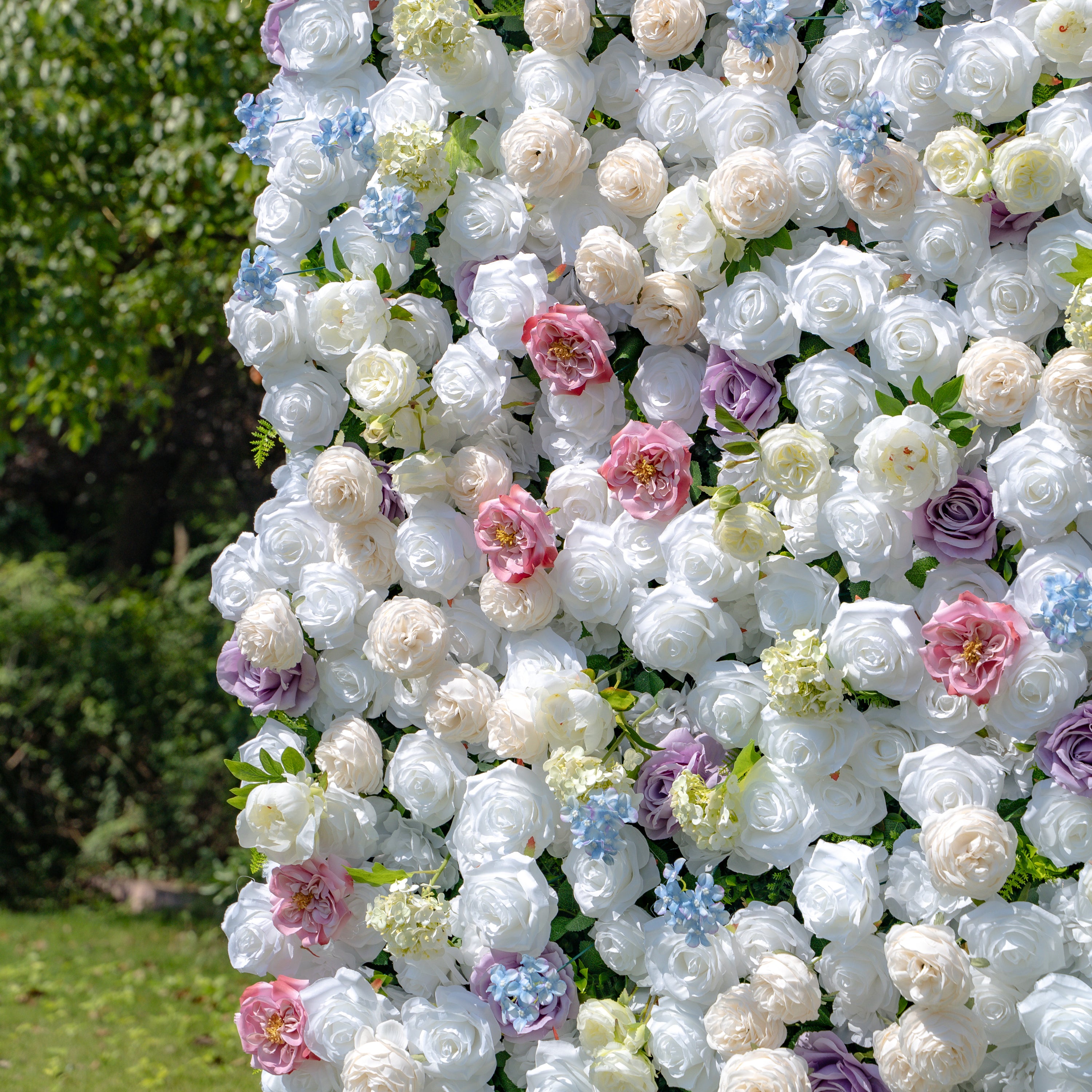 Alison:5D Fabric Artificial rolling up curtain flower wall (Ready to ship) Rose Morning