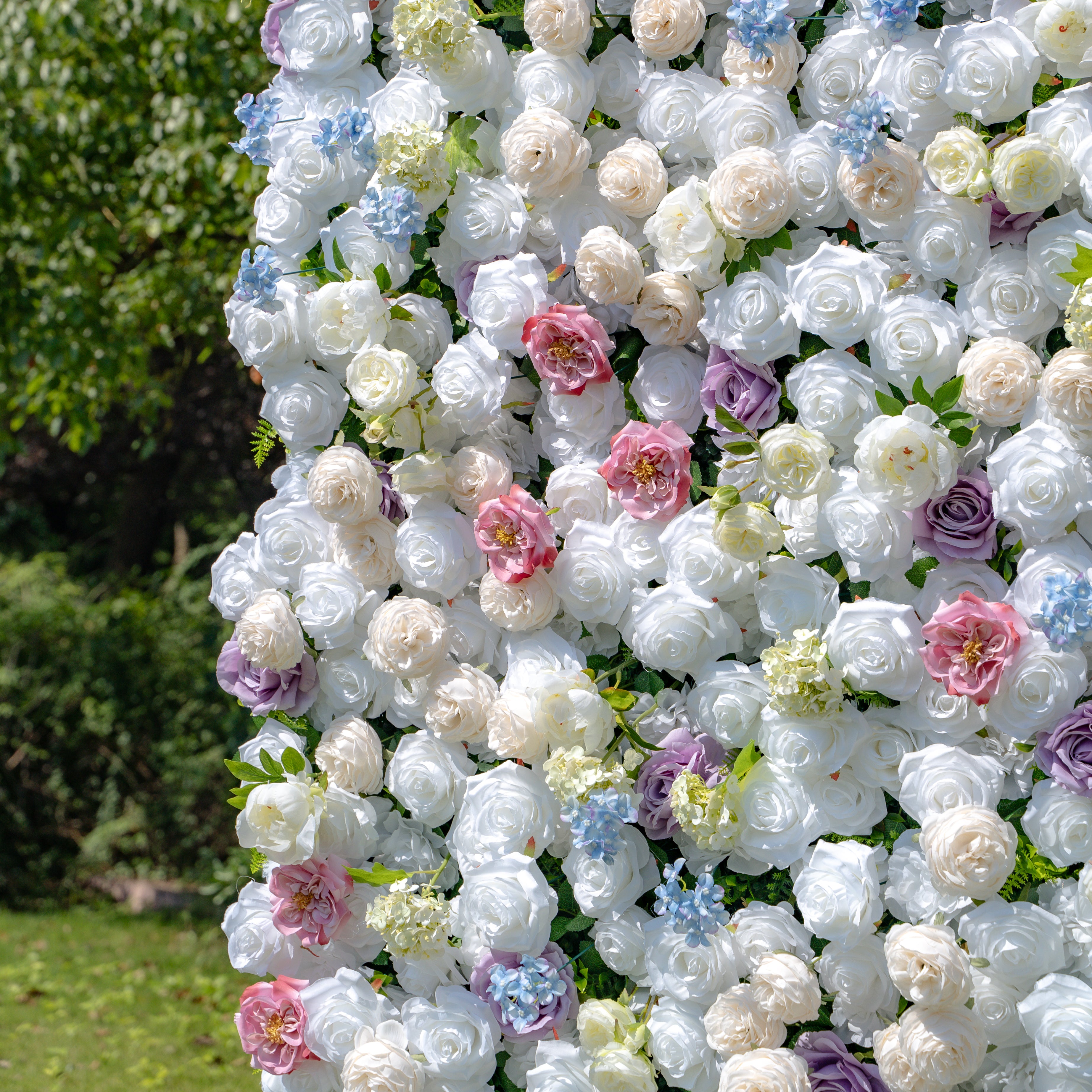 Alison:5D Fabric Artificial rolling up curtain flower wall (Ready to ship) Rose Morning